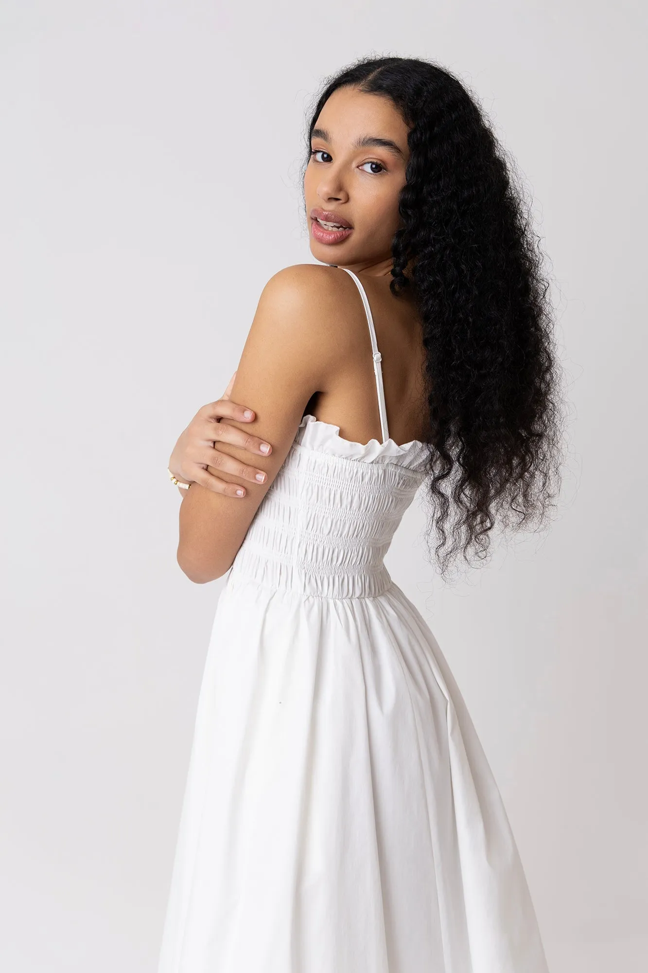 Polly Pure Cotton White Puffball Dress sold by AMYLYNN product image thumbnail 4