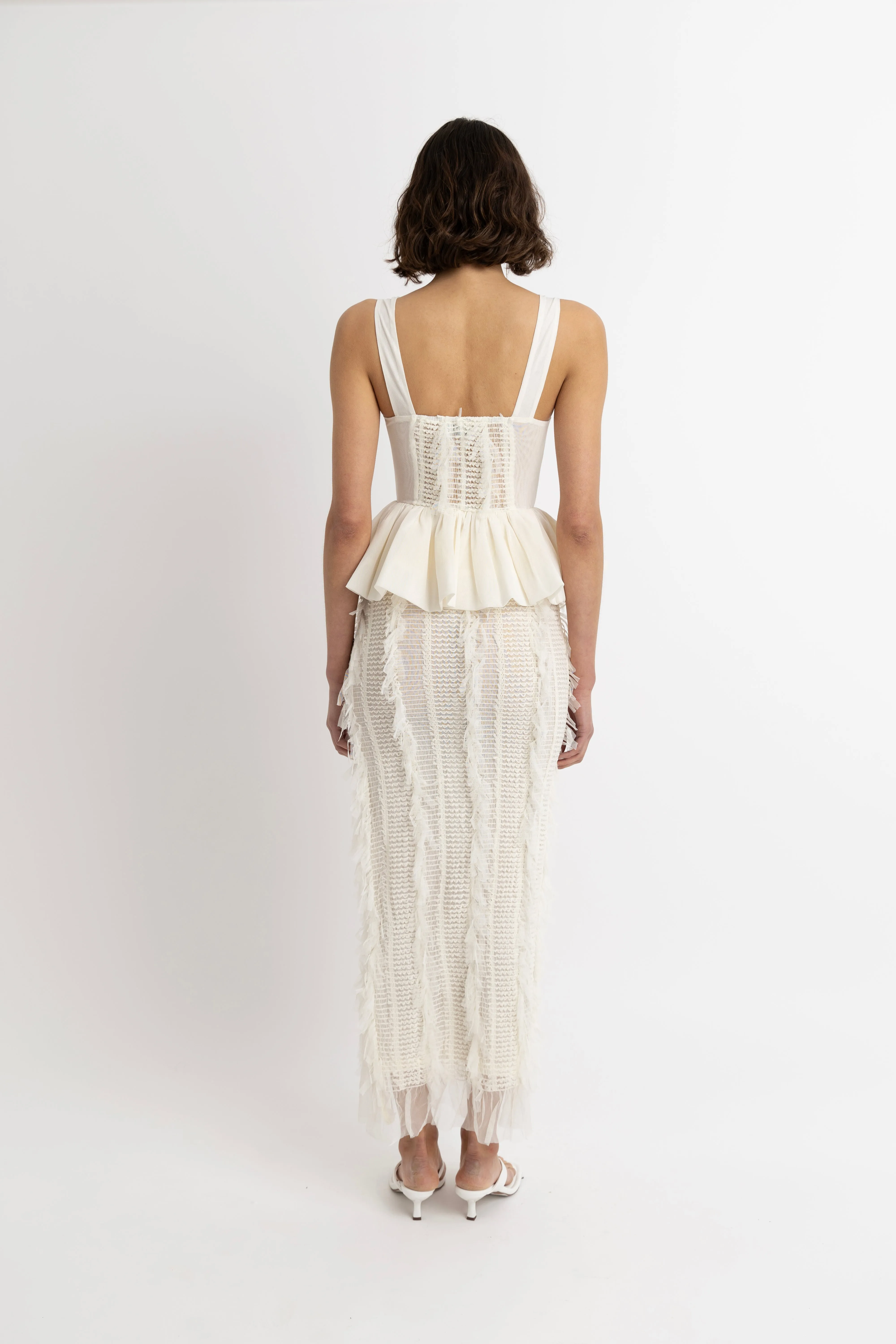 Calla Ivory Maxi Ruffle Skirt sold by AMYLYNN product image thumbnail 5