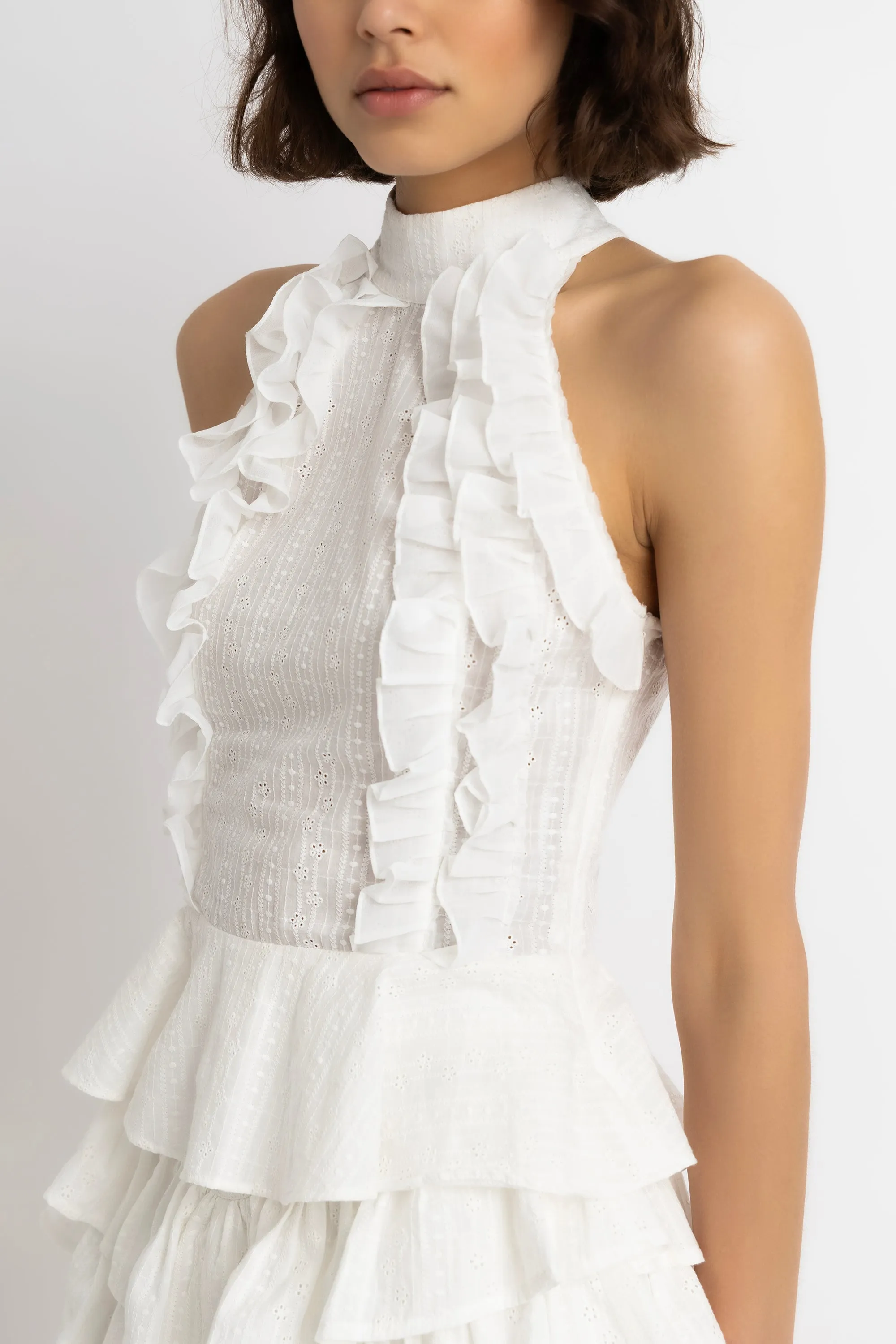 Nicola Pure Cotton White Broderie Top sold by AMYLYNN product image thumbnail 2