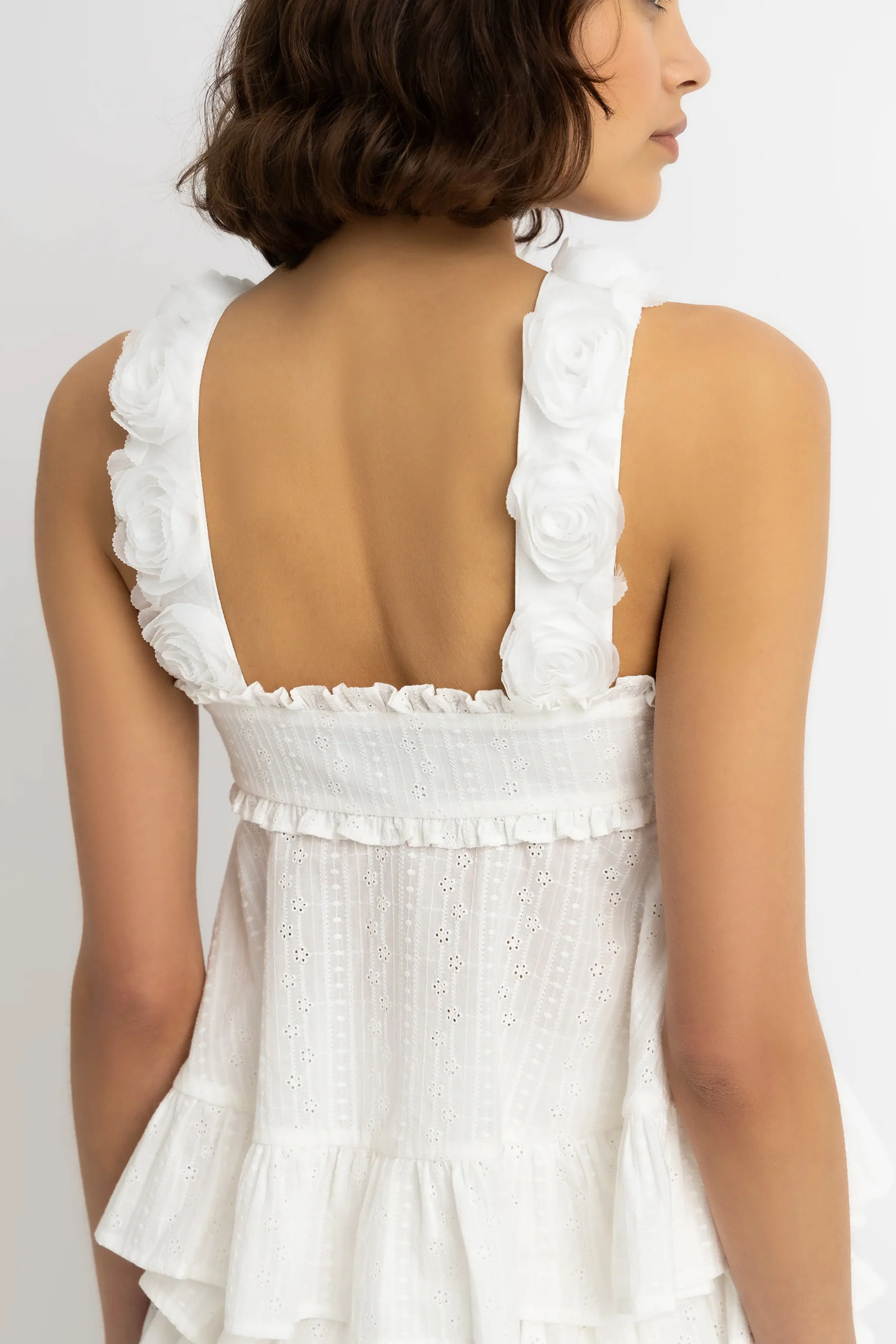 Emma Pure Cotton White Broderie Top sold by AMYLYNN product image thumbnail 5
