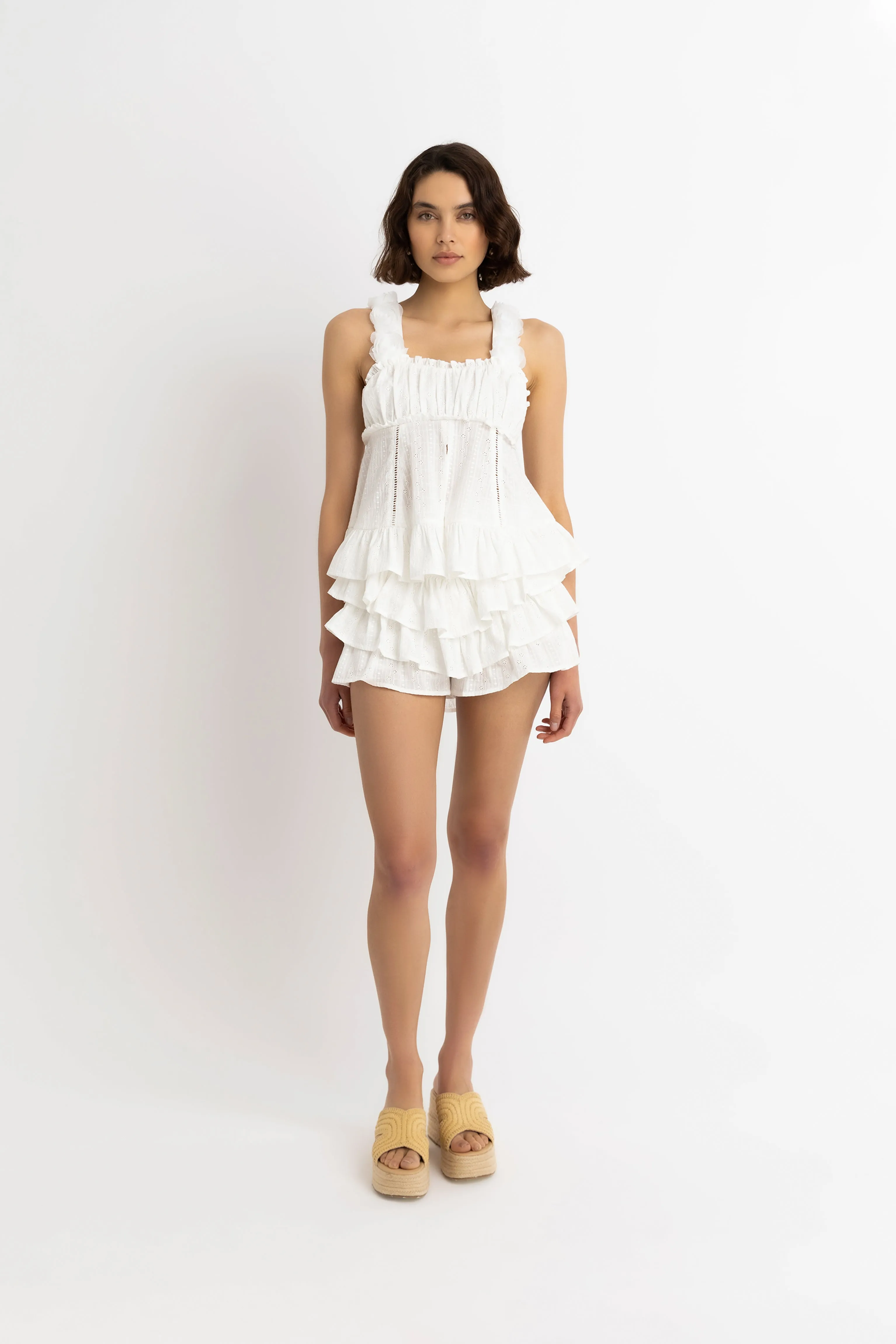 Emma Pure Cotton White Broderie Top sold by AMYLYNN product image thumbnail 4