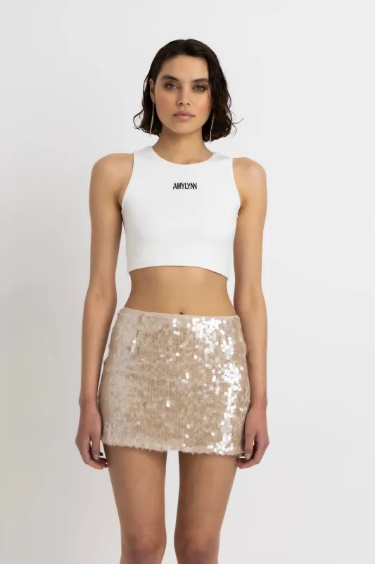 Dolce Sequin Mini Skirt sold by AMYLYNN