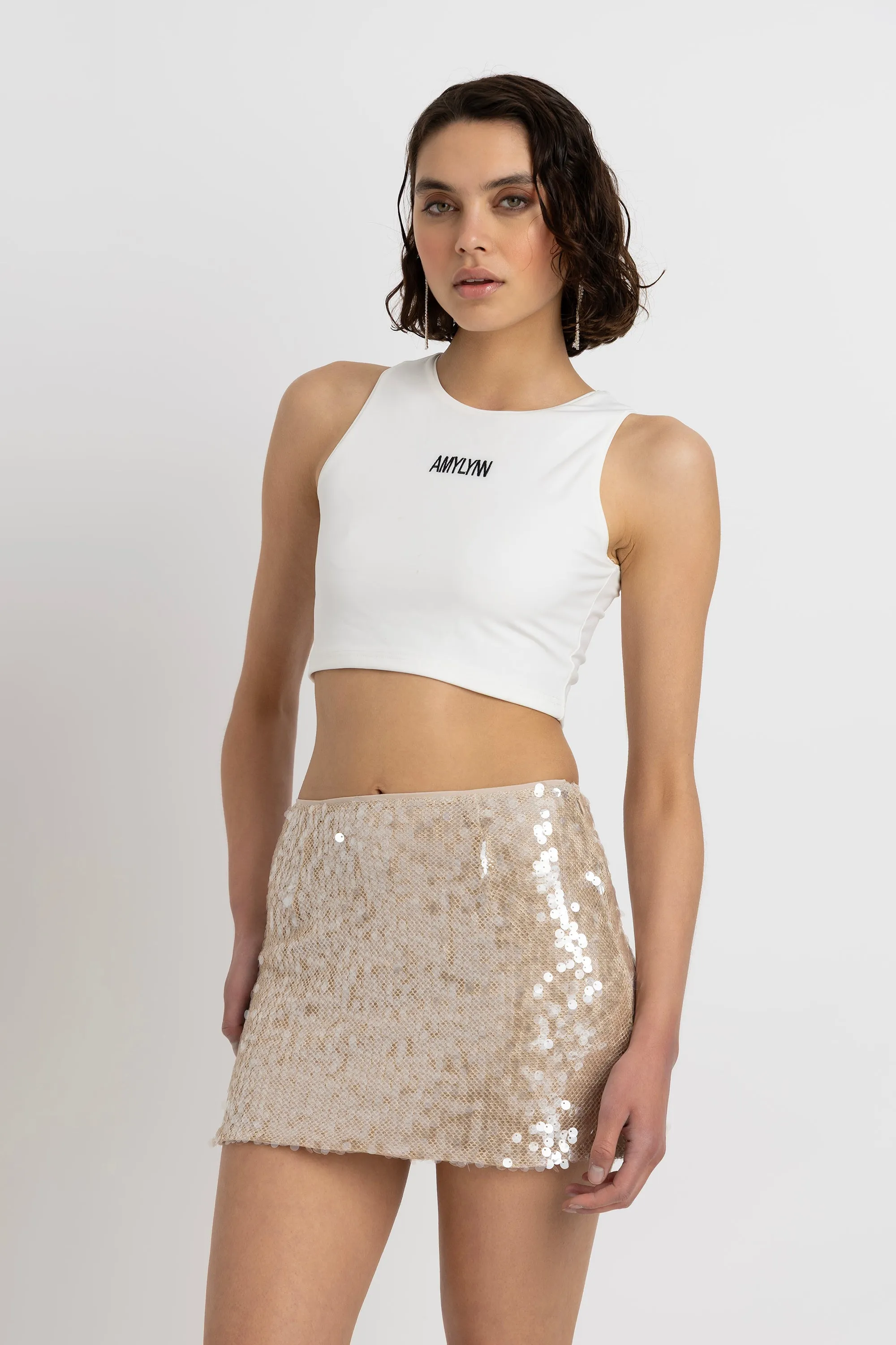 Dolce Sequin Mini Skirt sold by AMYLYNN product image thumbnail 3