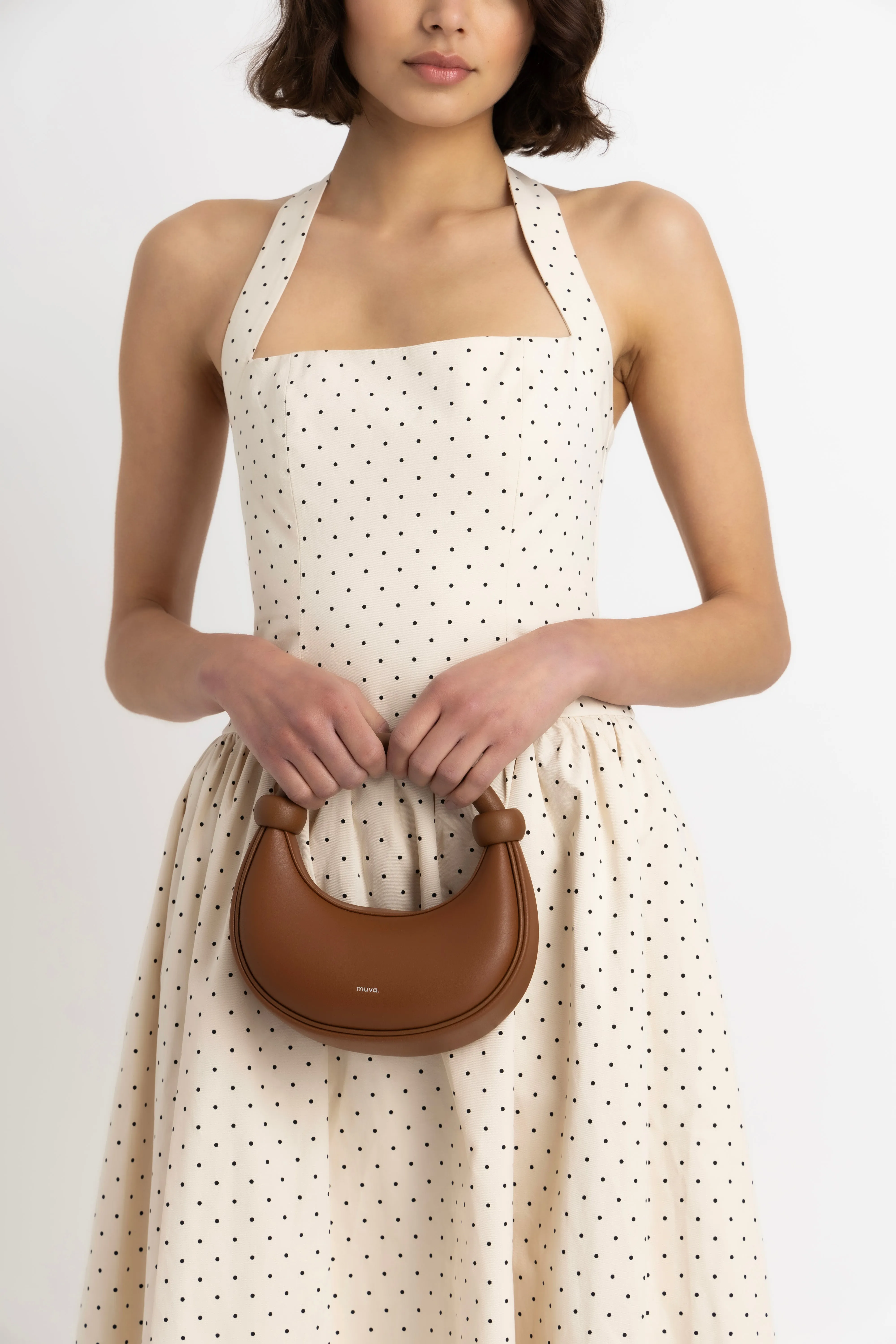 Judie Pure Cotton Beige Polka Dot Maxi Dress sold by AMYLYNN product image thumbnail 5
