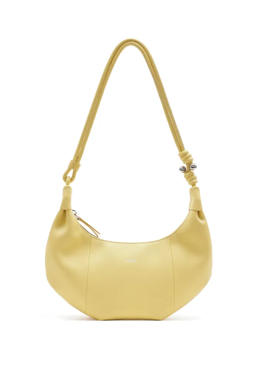 Lille Yellow Leather Underarm Bag sold by AMYLYNN