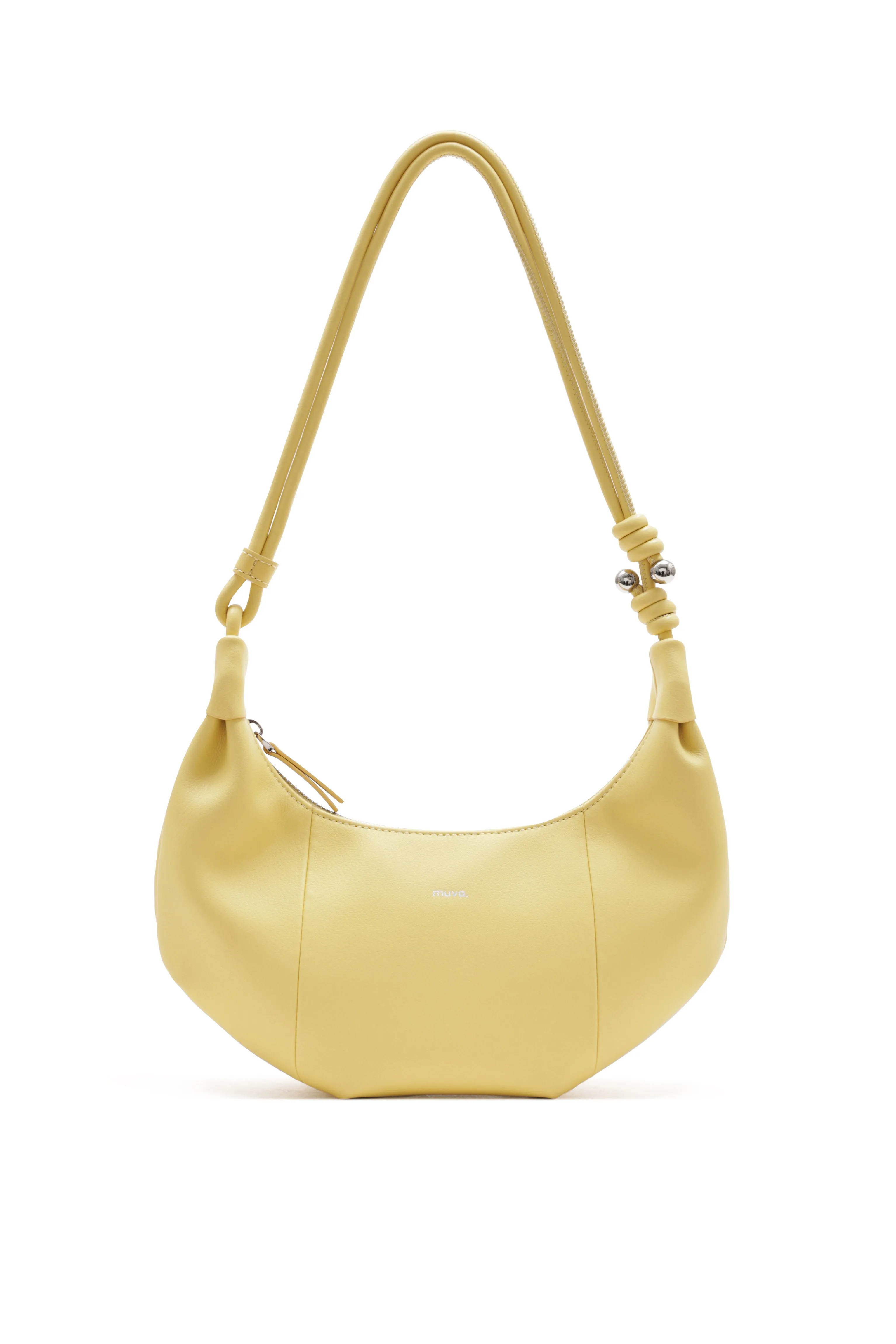 Lille Yellow Leather Underarm Bag sold by AMYLYNN