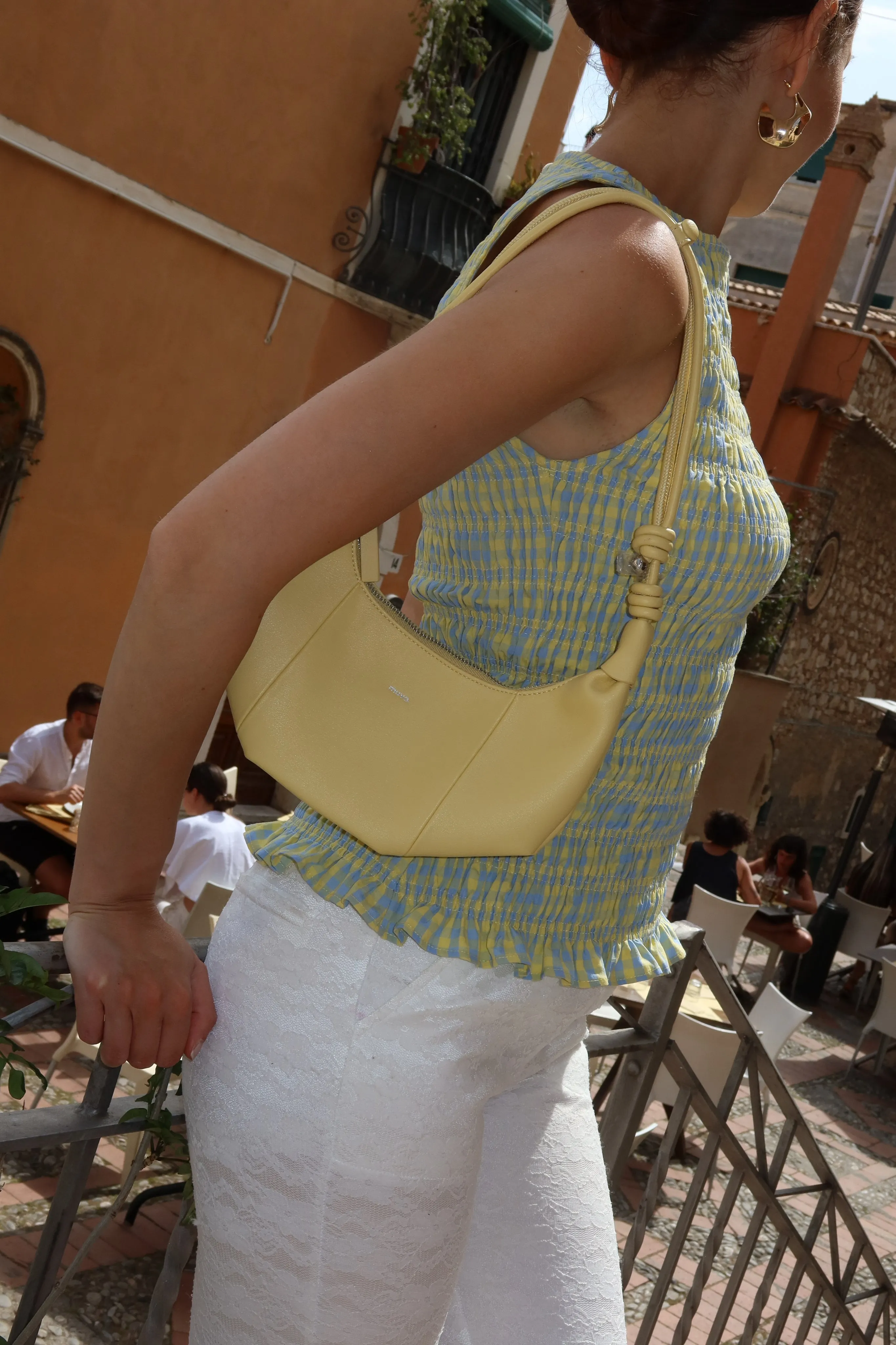 Lille Yellow Leather Underarm Bag sold by AMYLYNN product image thumbnail 2