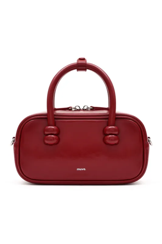 Boston Red Leather Crossbody Rectangle Bag sold by AMYLYNN