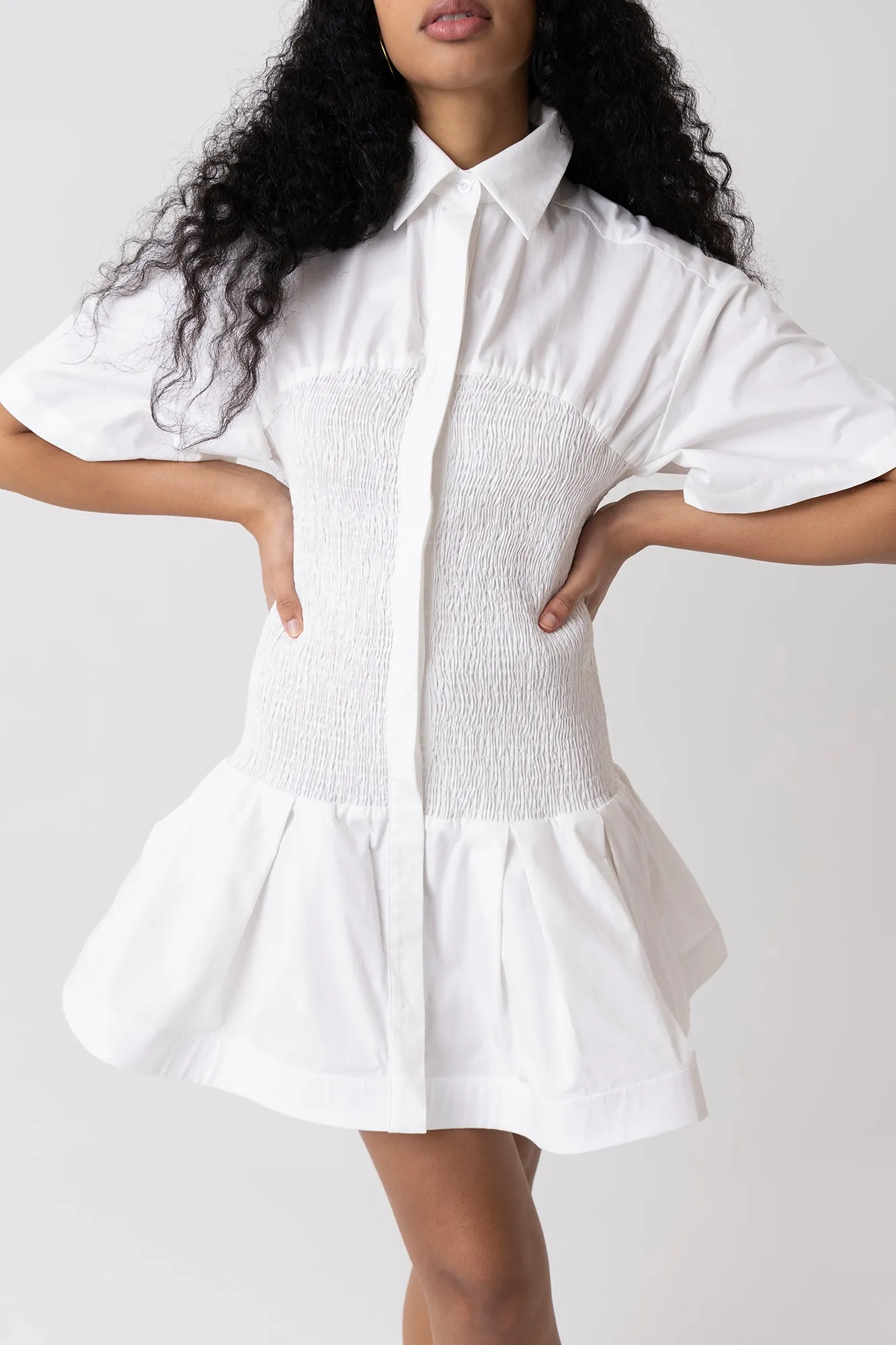Kirsty Pure Cotton White Shirt Dress sold by AMYLYNN product image thumbnail 3