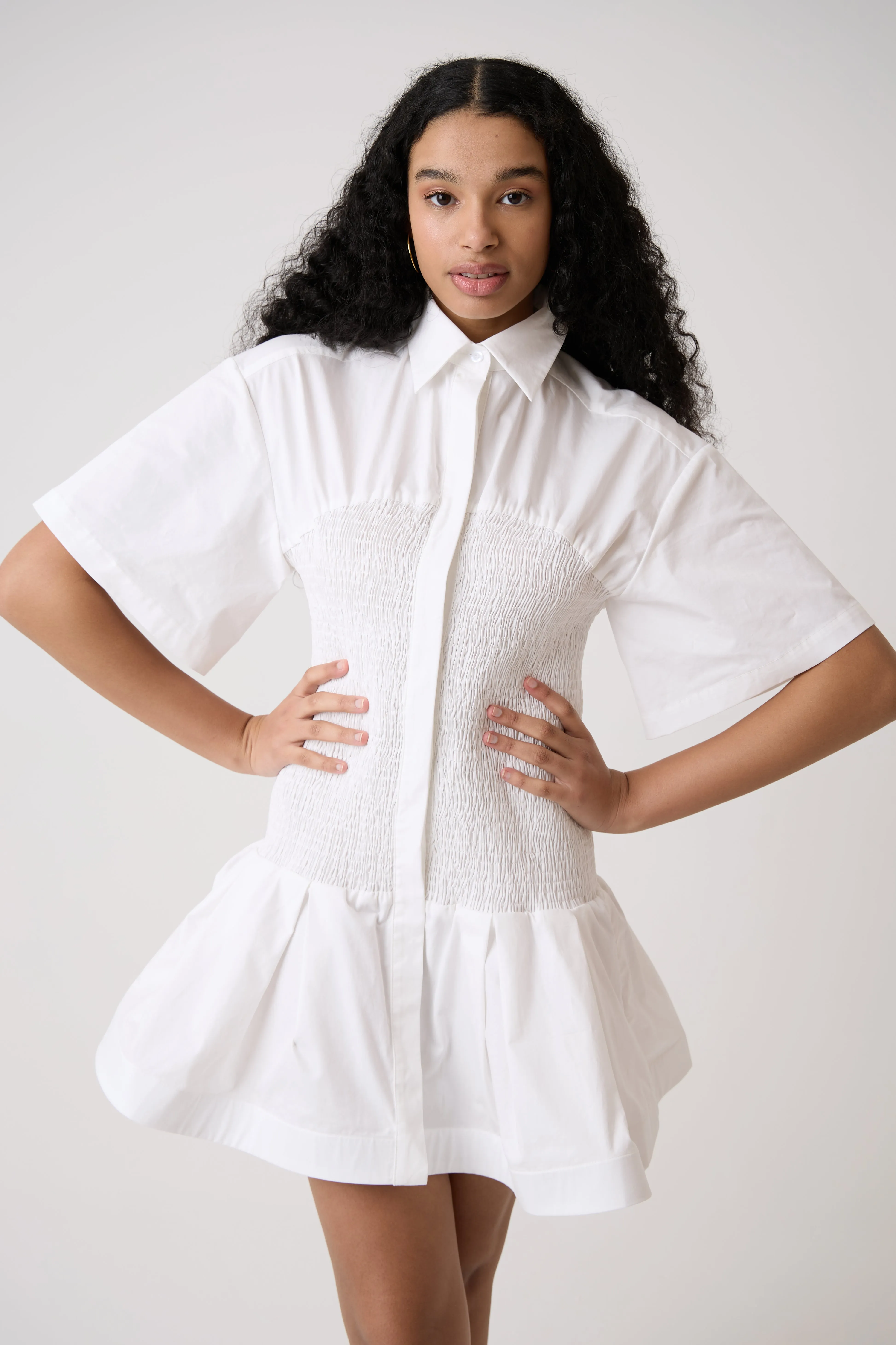 Kirsty Pure Cotton White Shirt Dress sold by AMYLYNN product image thumbnail 5