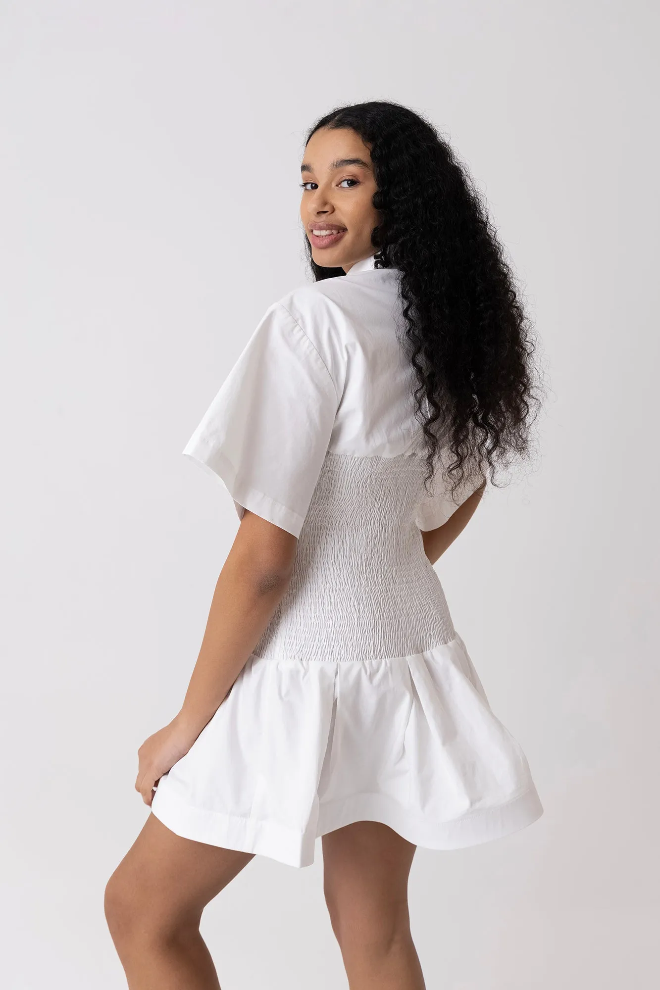 Kirsty Pure Cotton White Shirt Dress sold by AMYLYNN product image thumbnail 4