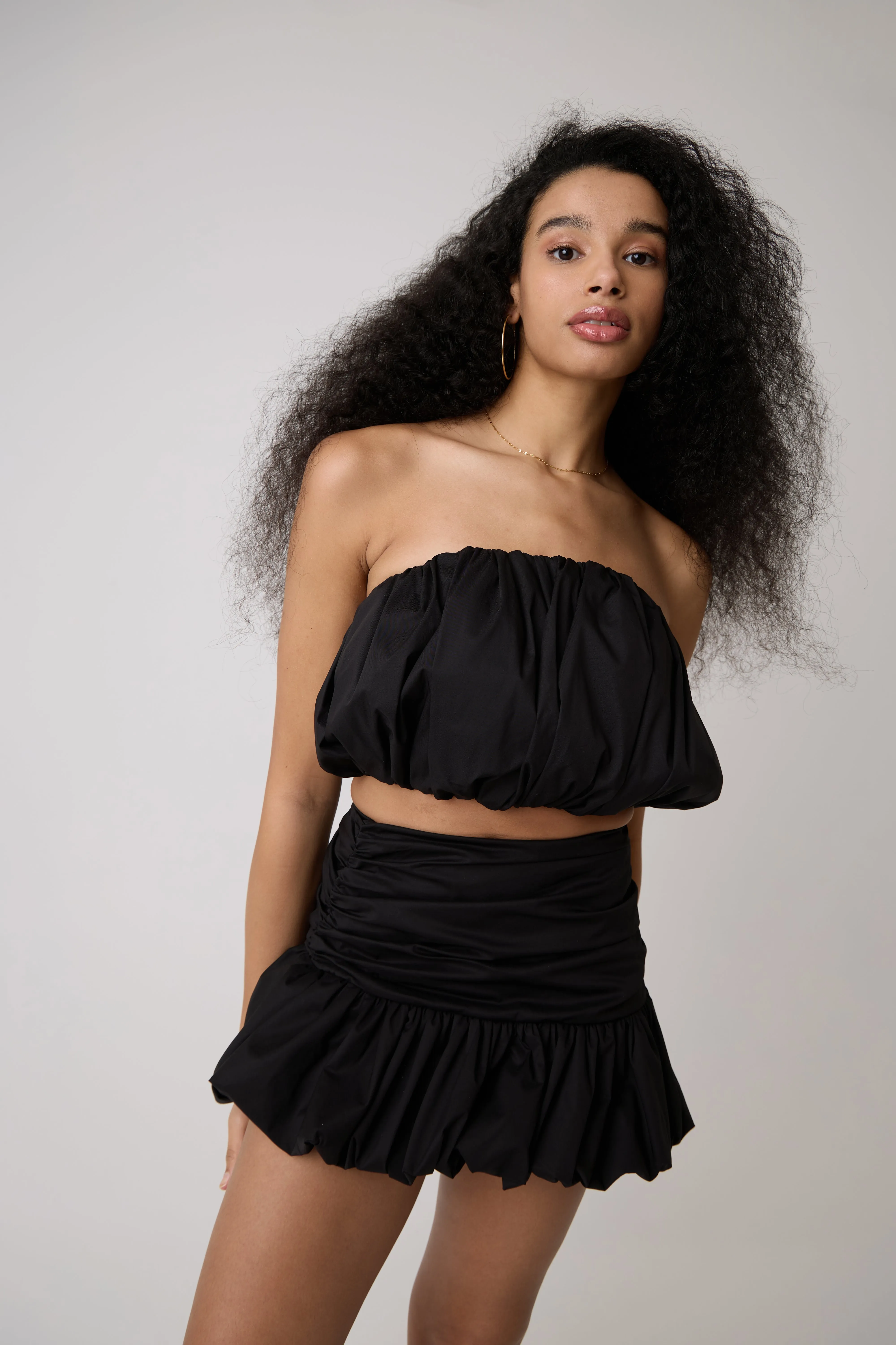 Bubble Pure Cotton Black Crop Top sold by AMYLYNN product image thumbnail 4