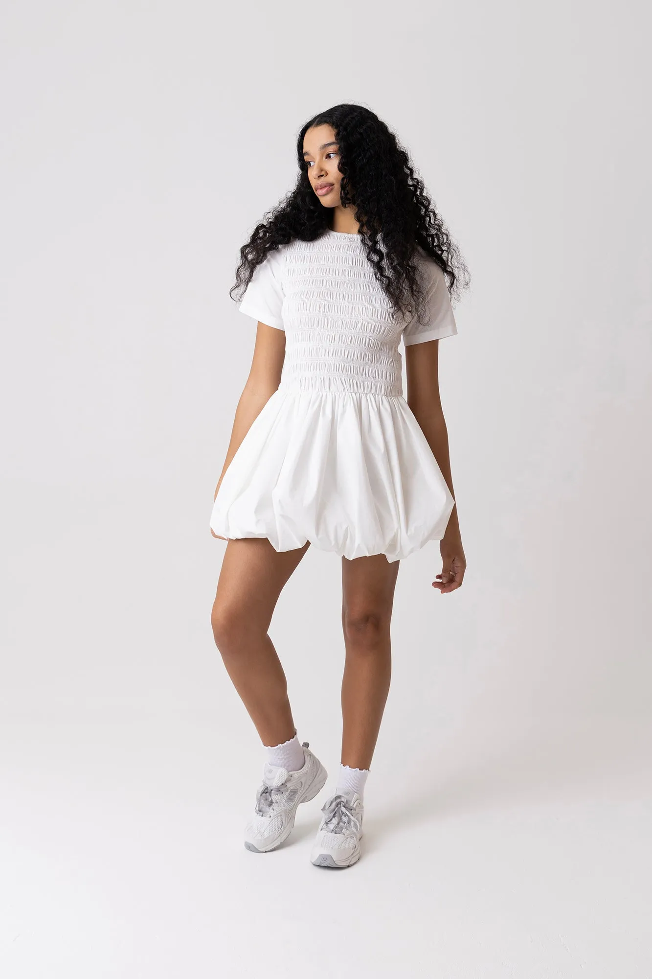 Eleanor Pure Cotton White Ultra Mini Puffball Dress sold by AMYLYNN product image thumbnail 3