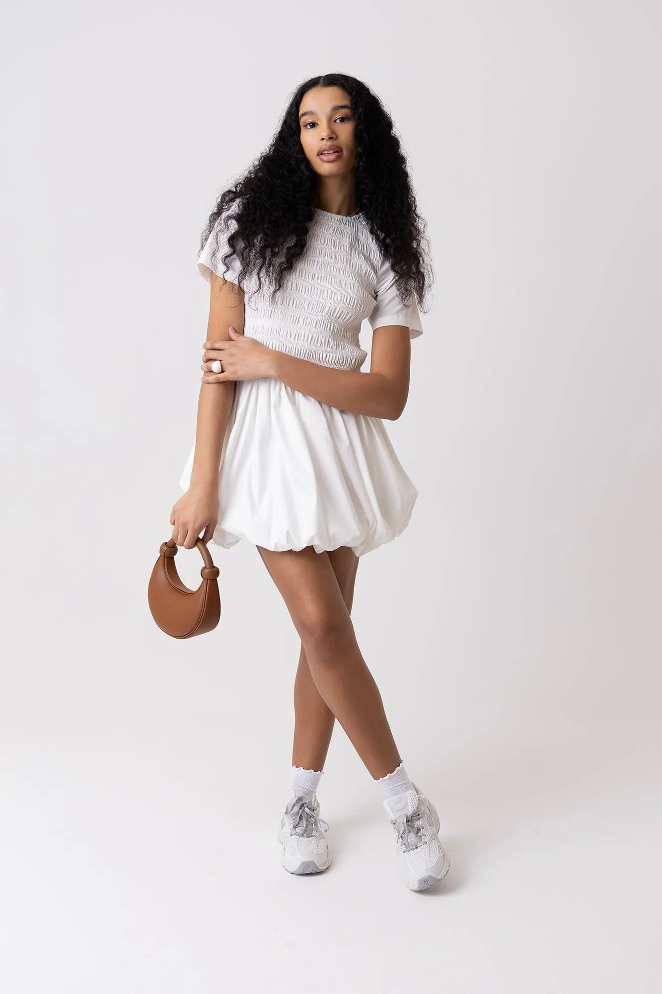 Eleanor Pure Cotton White Ultra Mini Puffball Dress sold by AMYLYNN product image thumbnail 4