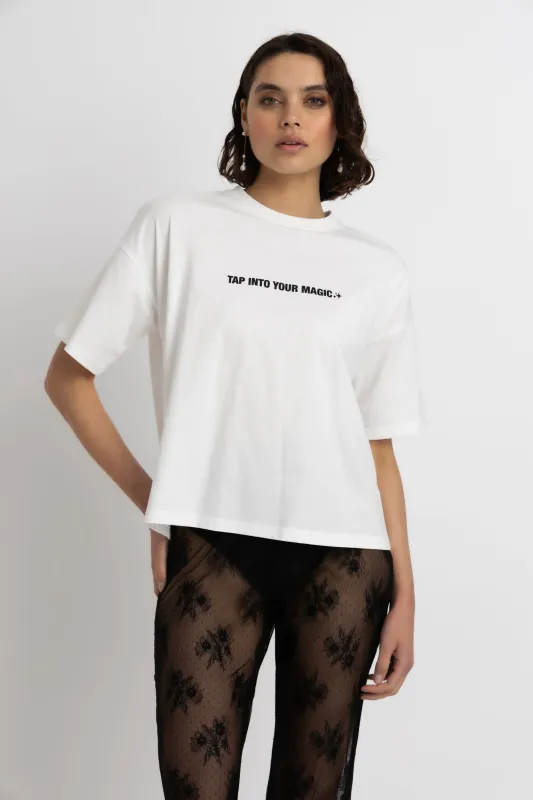 AMYLYNN Pure Cotton Slogan Charity T-Shirt sold by AMYLYNN