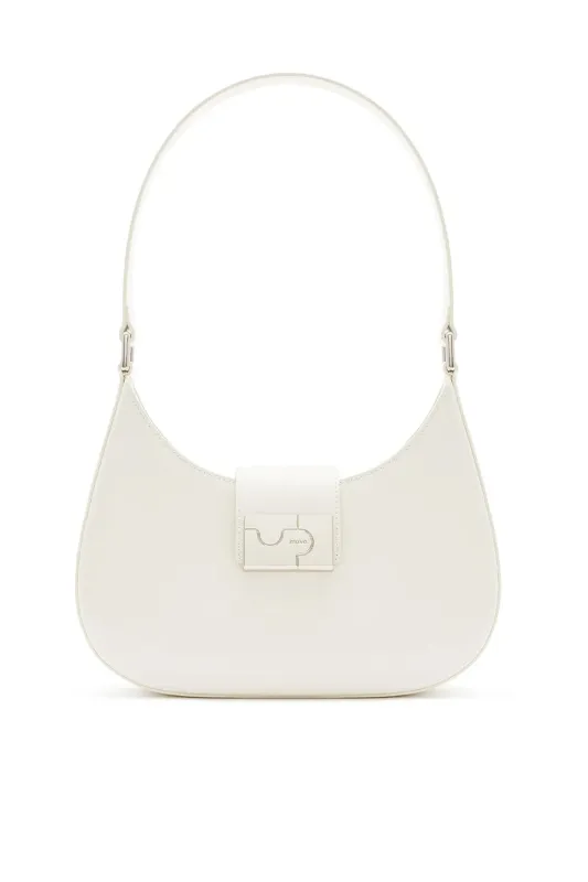 Albany White Leather Shoulder Bag sold by AMYLYNN