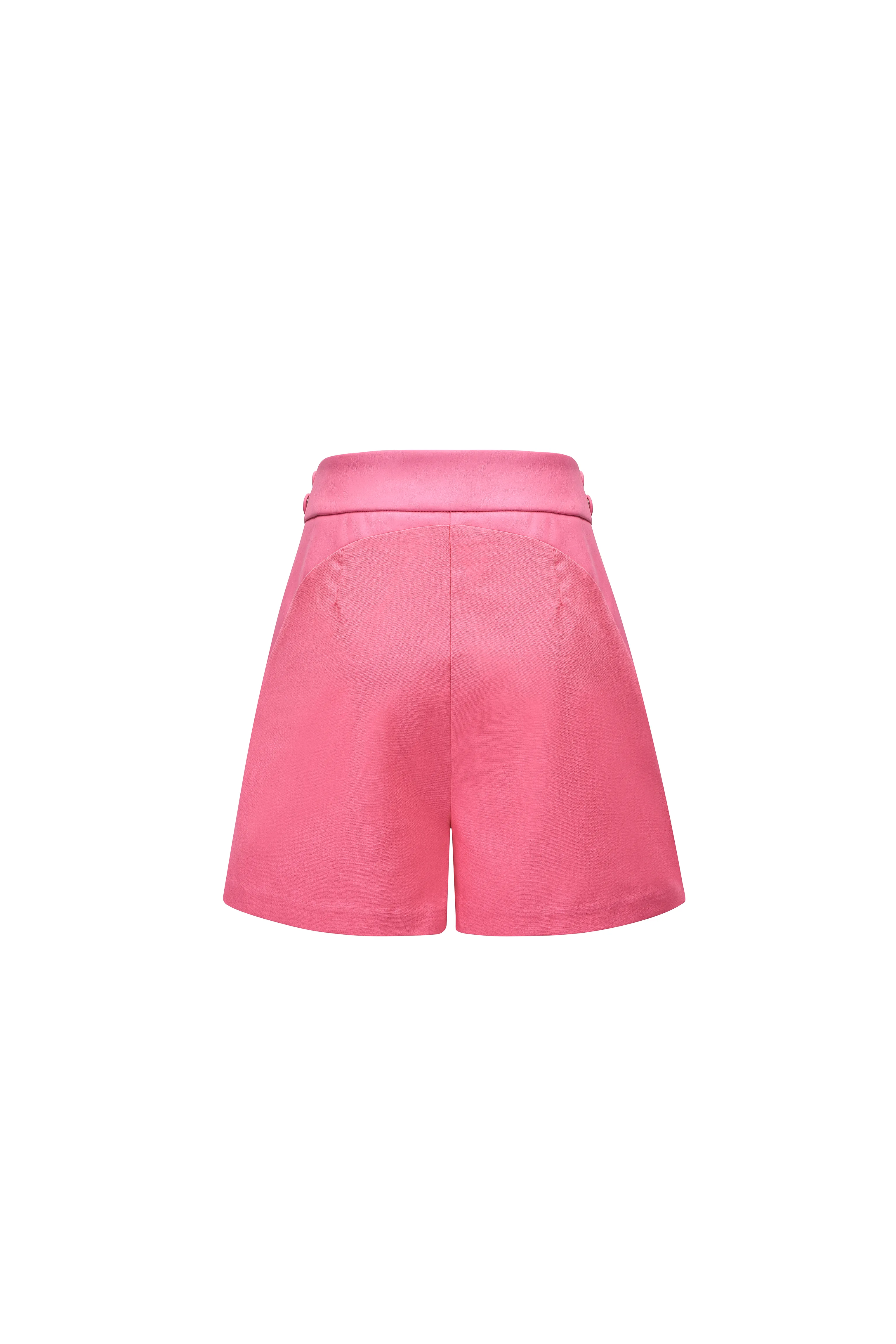 Margot Pink High Waisted Shorts sold by AMYLYNN product image thumbnail 5