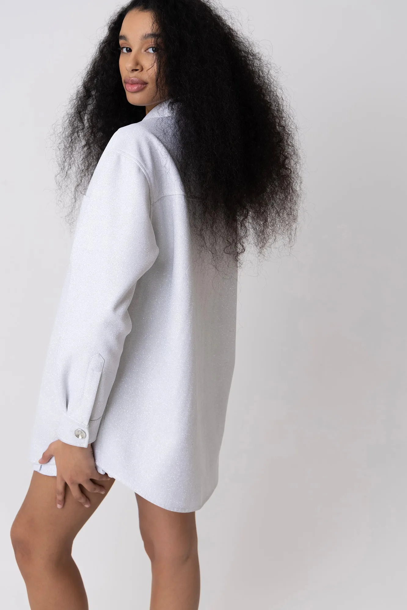 Cole Glitter Oversized Shirt sold by AMYLYNN product image thumbnail 5