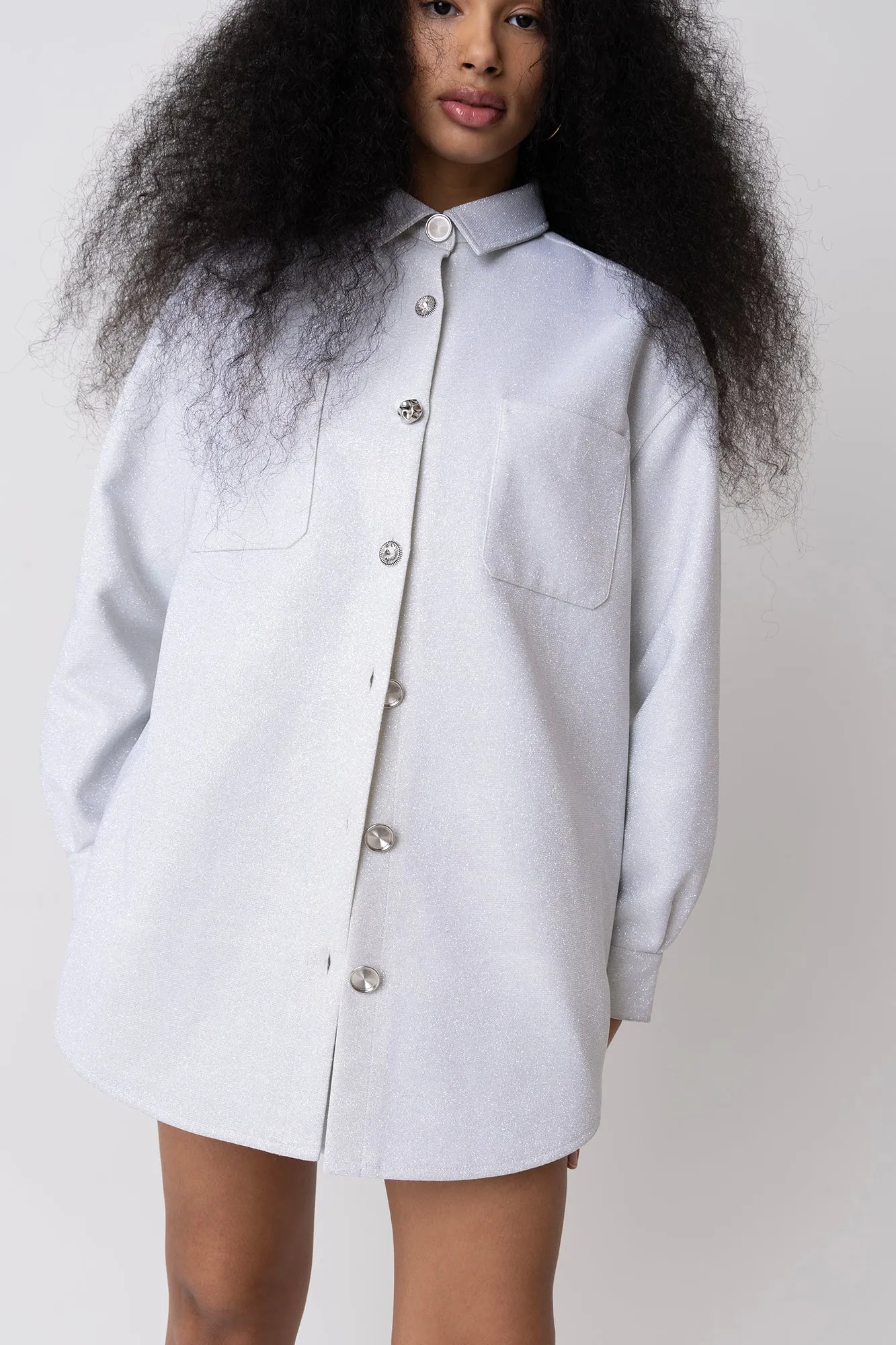 Cole Glitter Oversized Shirt sold by AMYLYNN product image thumbnail 2