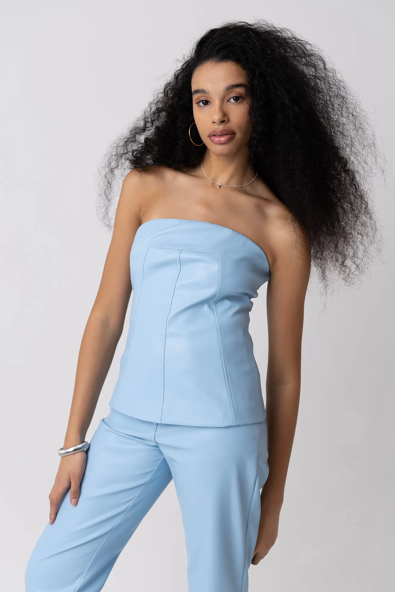 Johanna Sky Blue Bandeau Top sold by AMYLYNN