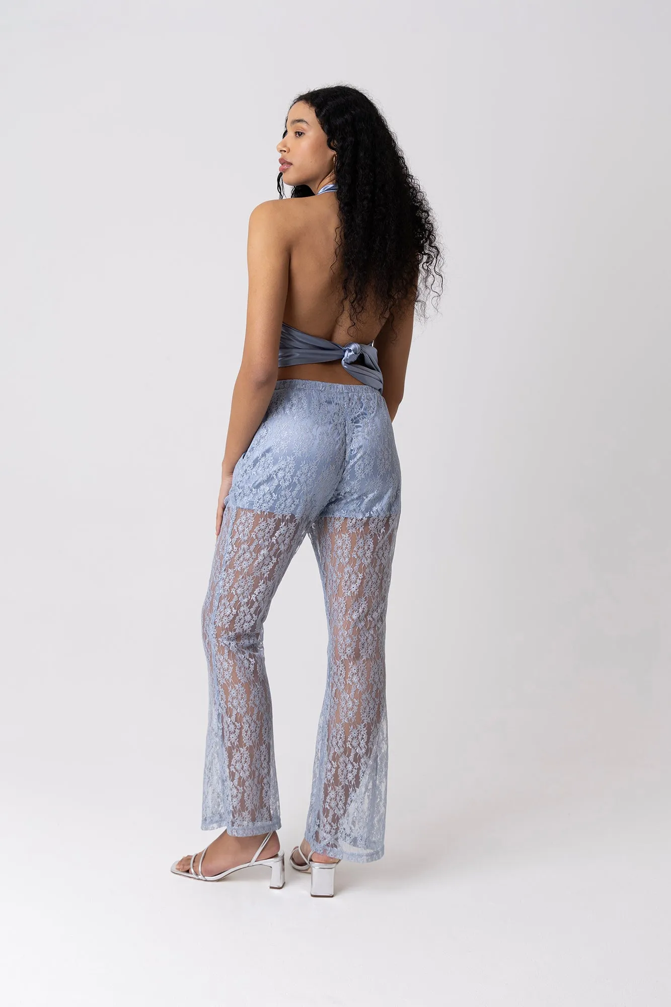 Louella Blue Lace Trousers sold by AMYLYNN product image thumbnail 5