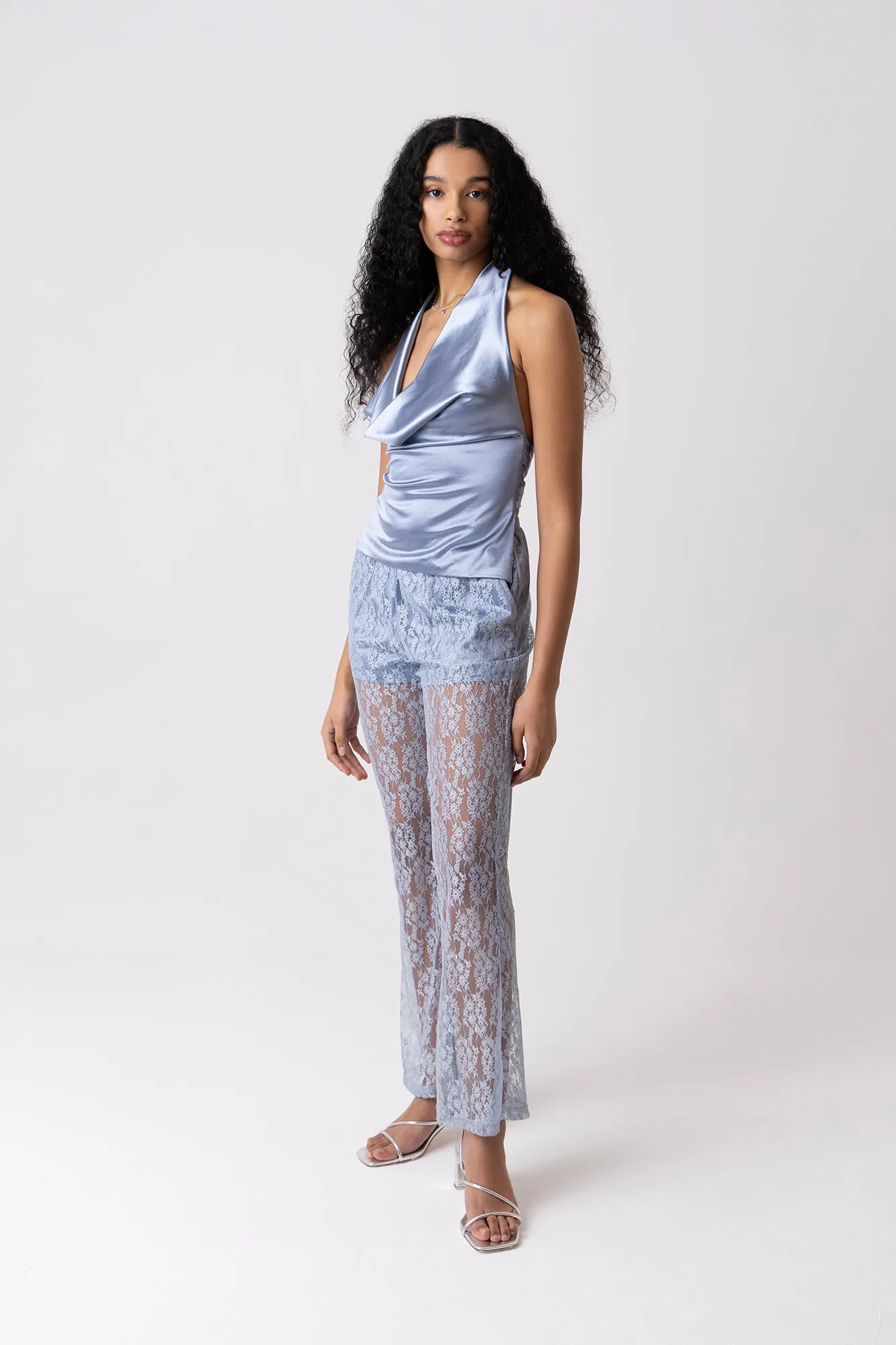Louella Blue Lace Trousers sold by AMYLYNN product image thumbnail 3