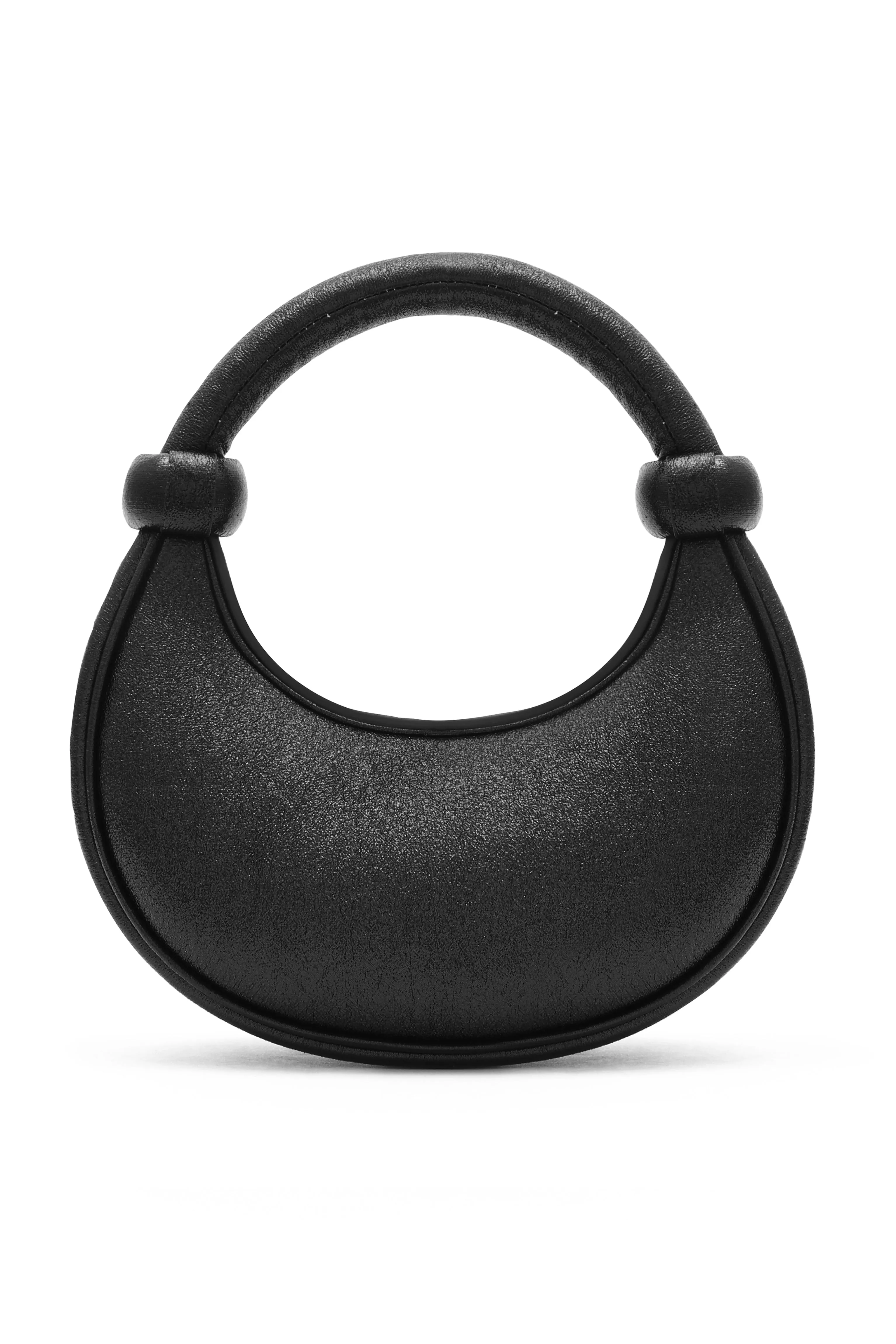 Kyoto Black Sparkle Leather Crossbody Crescent Bag sold by AMYLYNN product image thumbnail 3