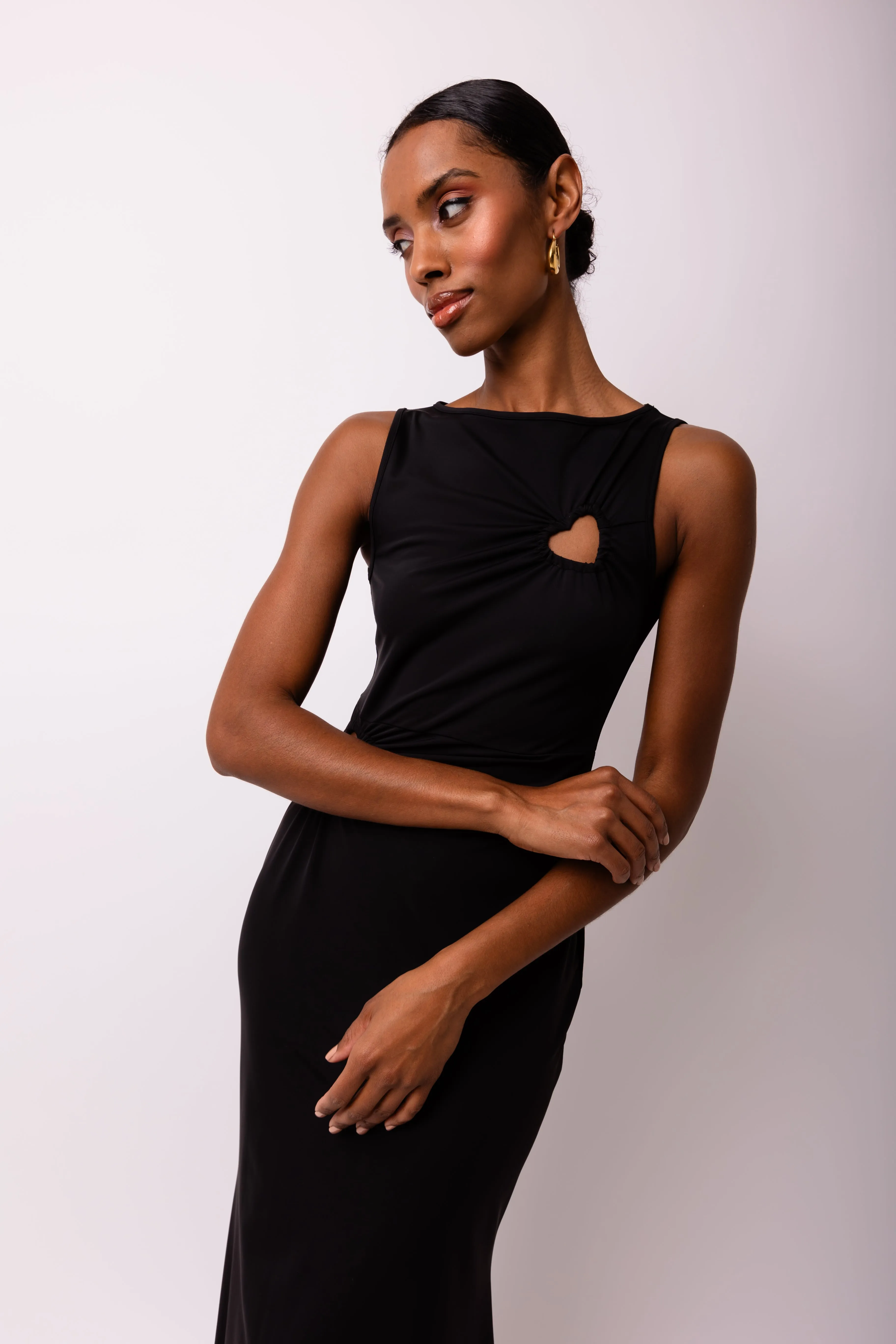 Harlie Black Heart Cut Out Maxi Dress sold by AMYLYNN product image thumbnail 4