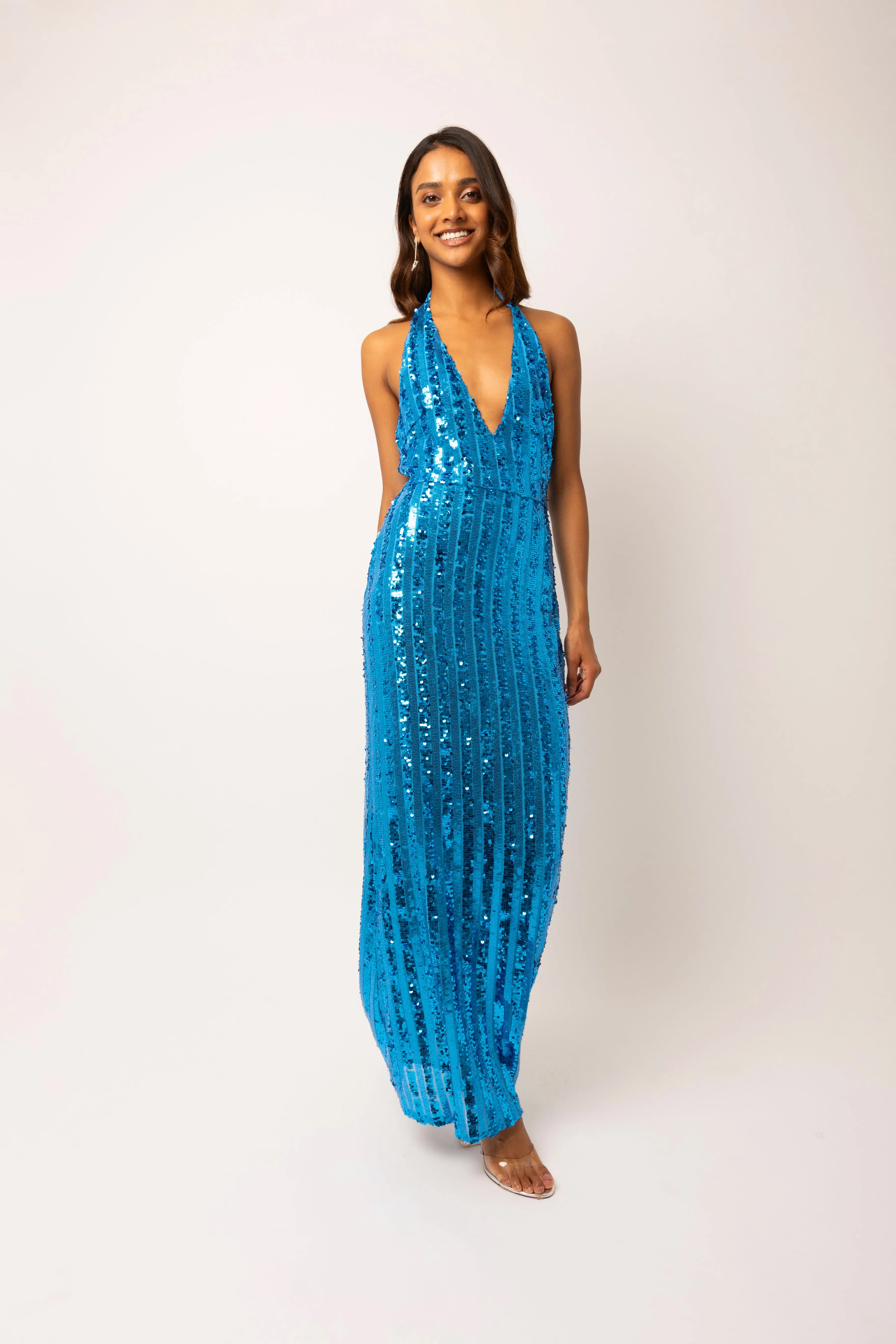 Shiloh Blue Sequin Maxi Dress sold by AMYLYNN product image thumbnail 3