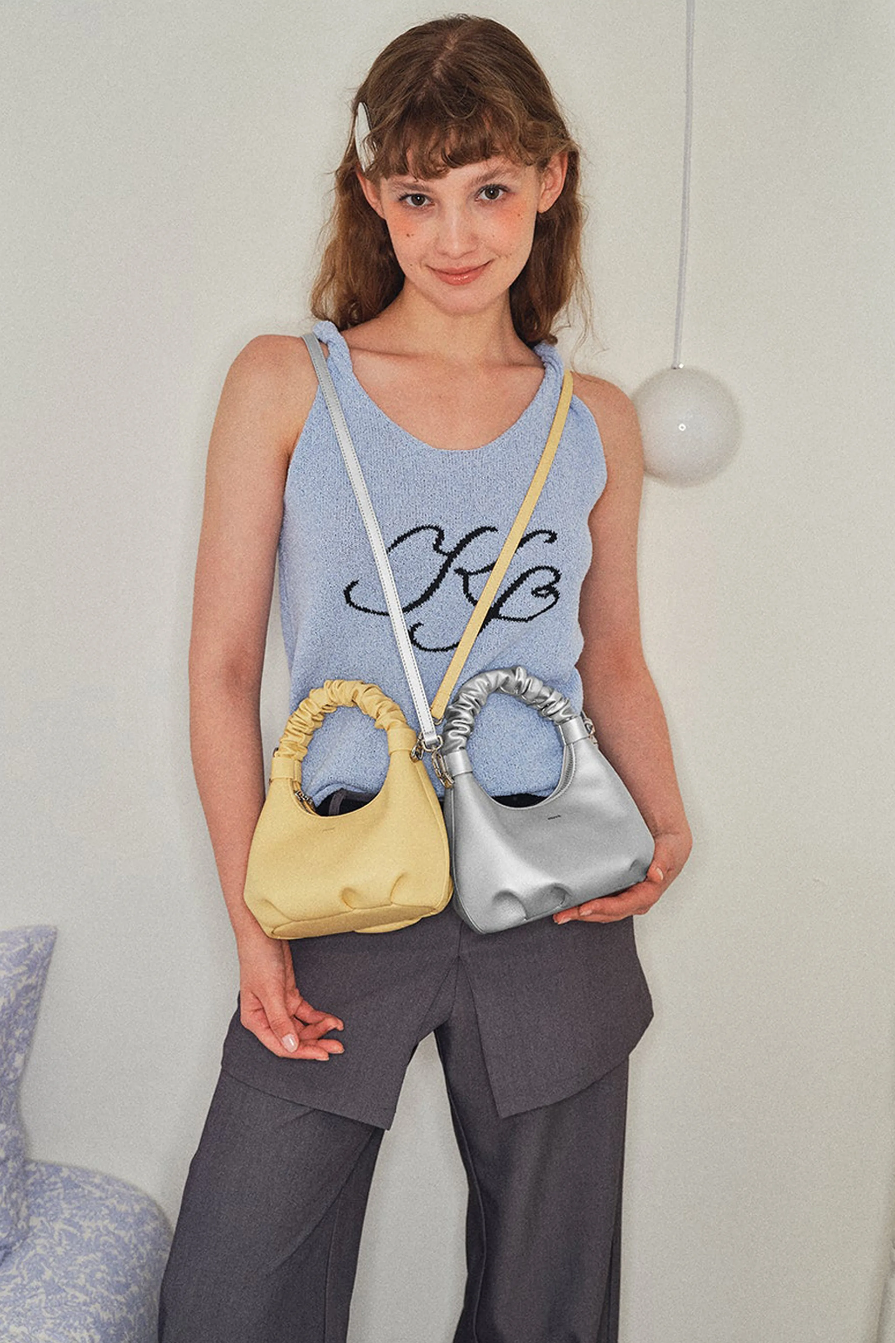 Verona Silver Ruched Bag sold by AMYLYNN product image thumbnail 3