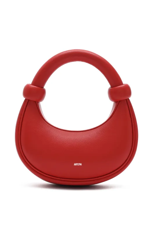 Kyoto Red Leather Crossbody Crescent Bag sold by AMYLYNN