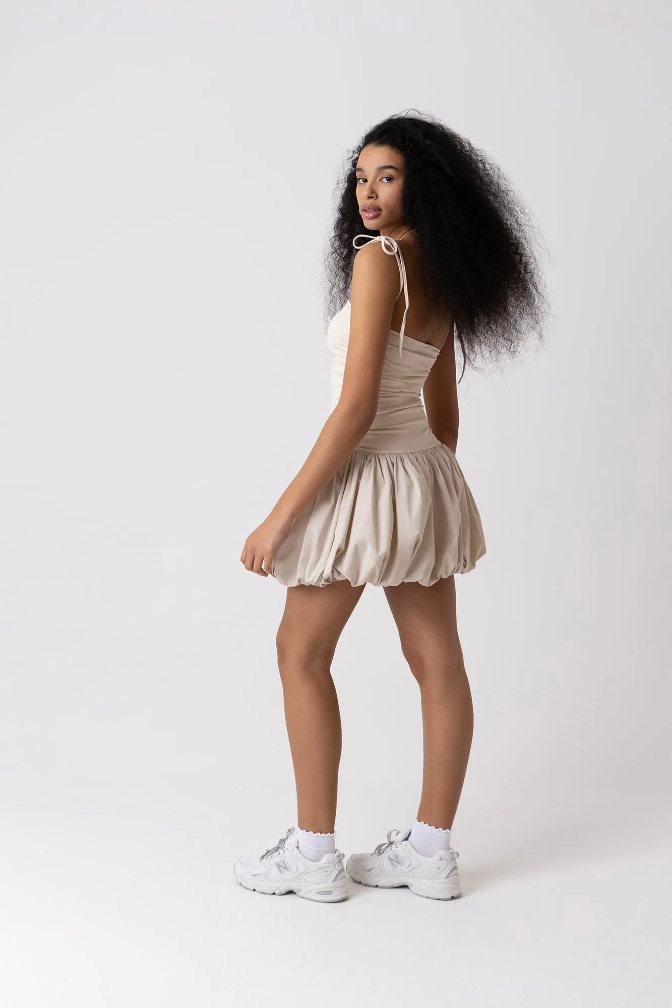 Alexa Cotton Milk Puffball Ultra Mini Dress sold by AMYLYNN product image thumbnail 3