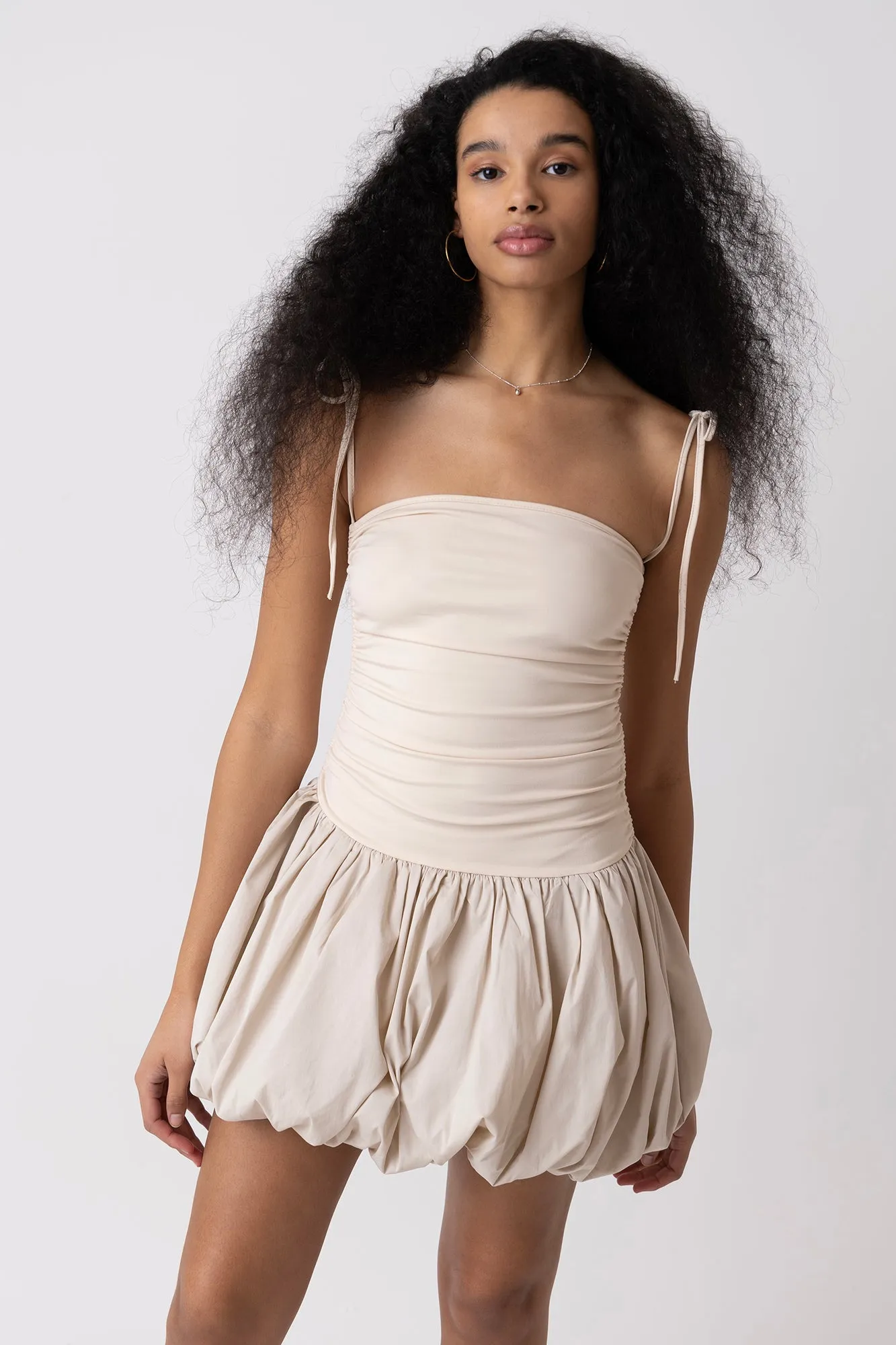 Alexa Cotton Milk Puffball Ultra Mini Dress sold by AMYLYNN product image thumbnail 2