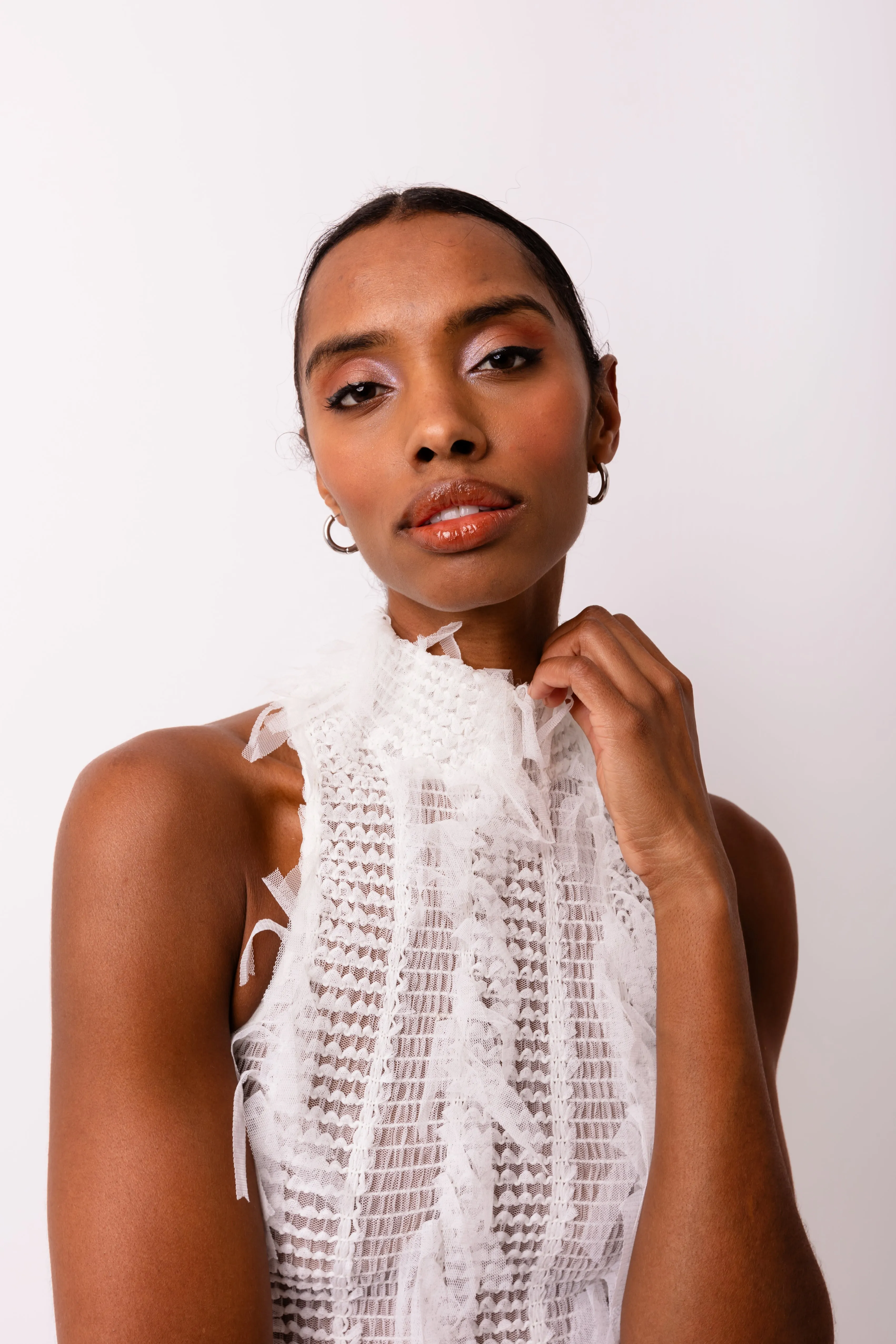 Calla White Midi Dress sold by AMYLYNN product image thumbnail 3