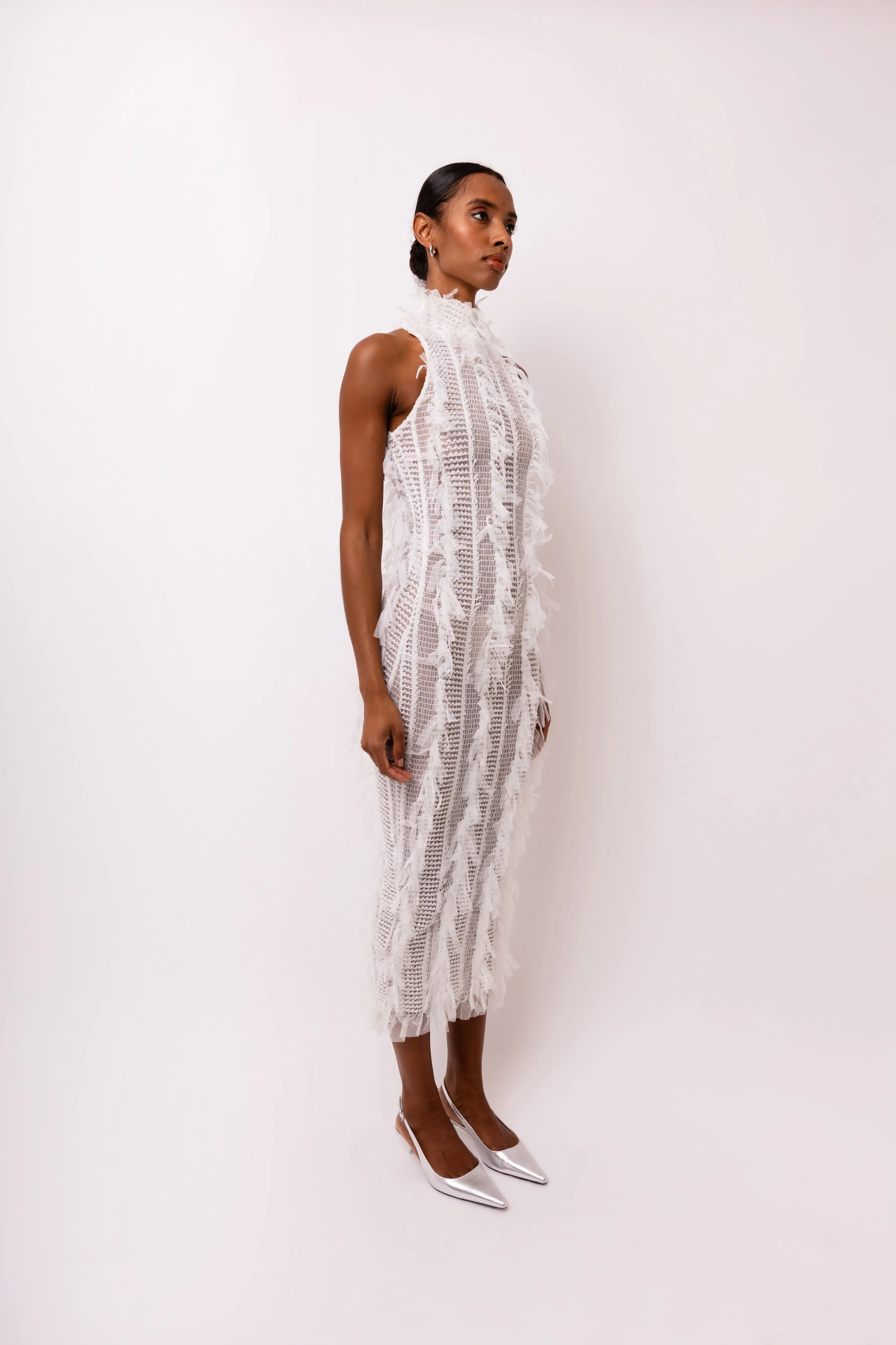 Calla White Midi Dress sold by AMYLYNN product image thumbnail 5