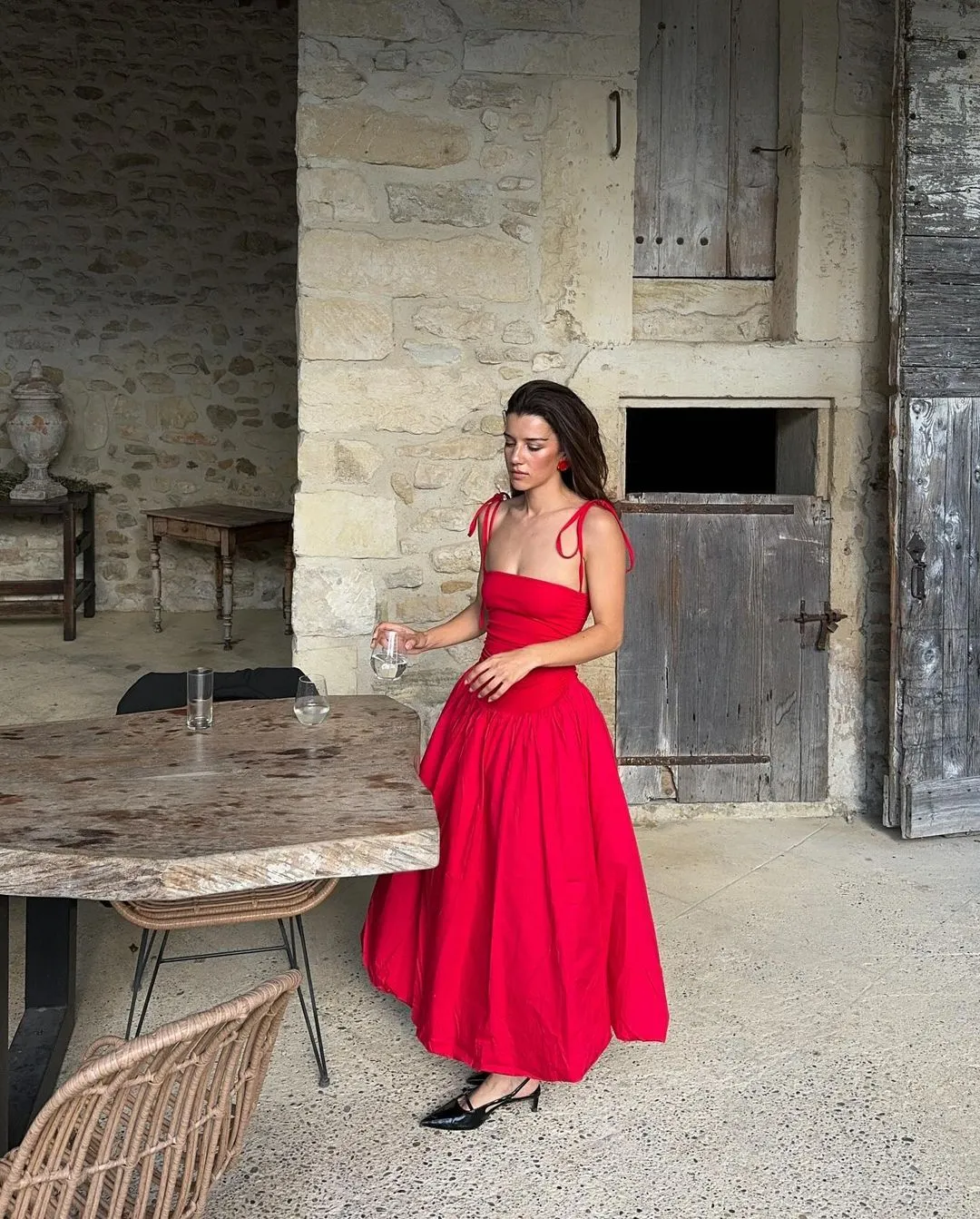 Alexa Cherry Red Puffball Dress sold by AMYLYNN product image thumbnail 5