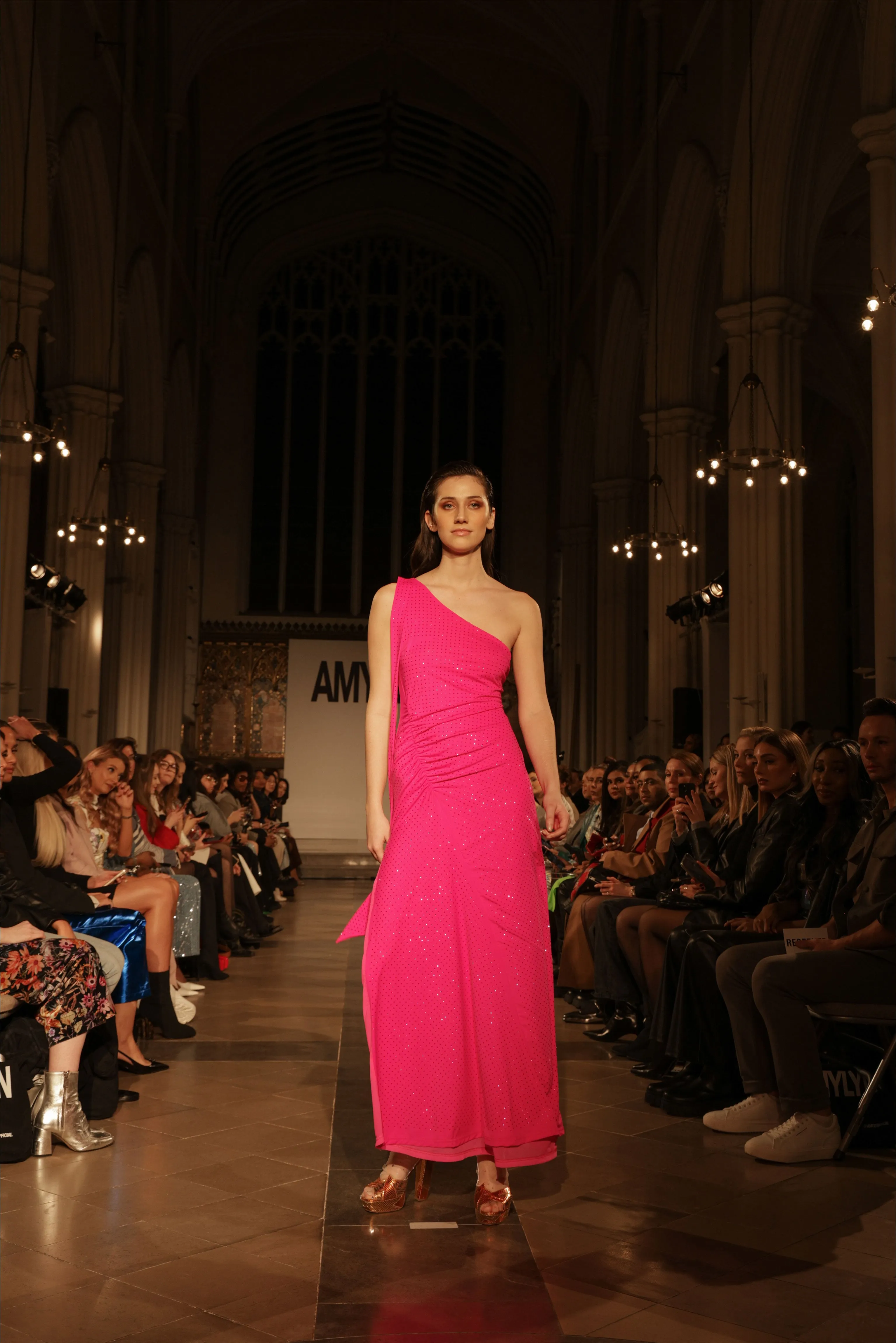 Stella Pink Asymmetrical Embellished Maxi Dress sold by AMYLYNN product image thumbnail 3