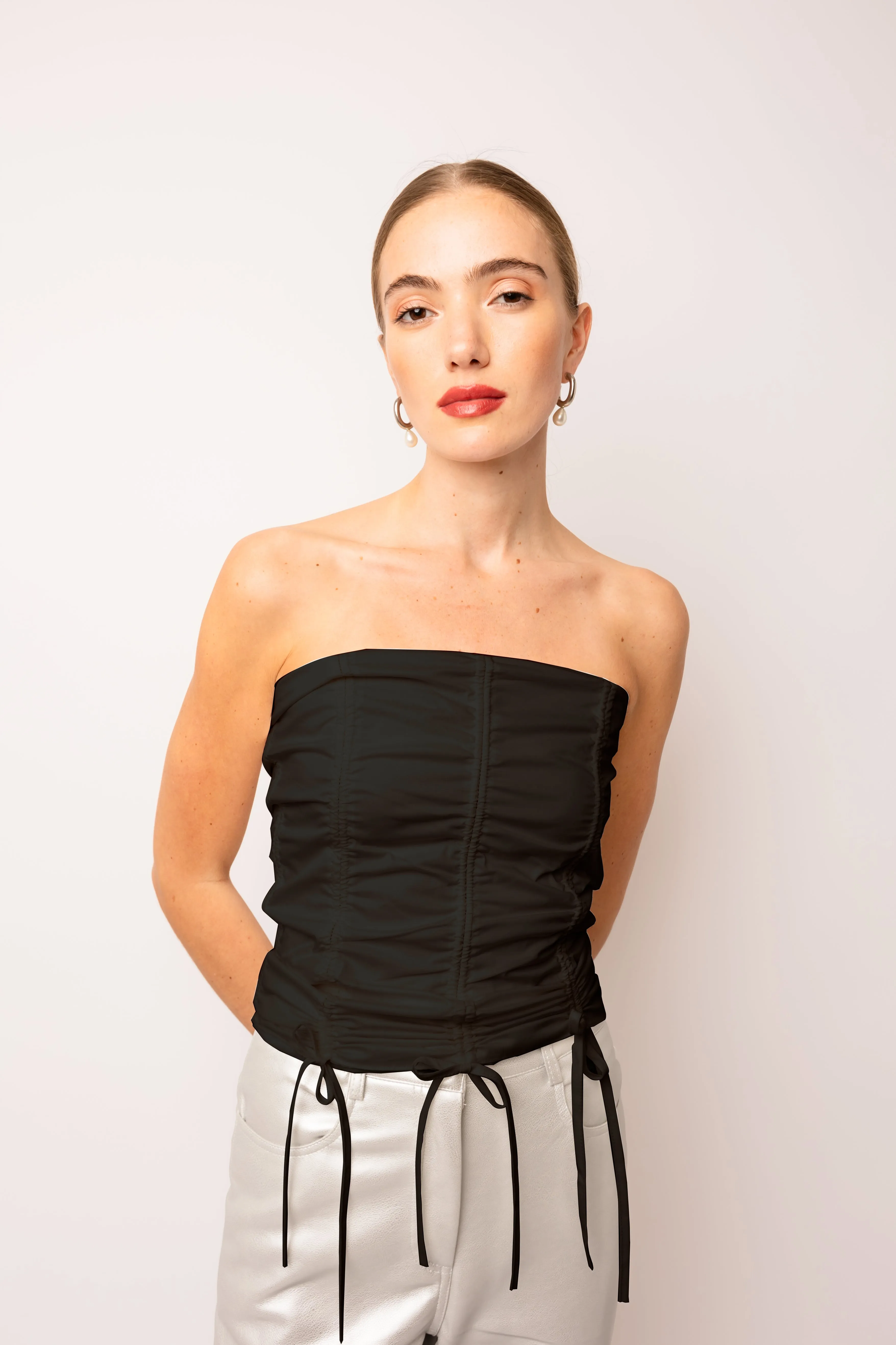 Alexa Pure Cotton Black Utility Top sold by AMYLYNN product image thumbnail 3