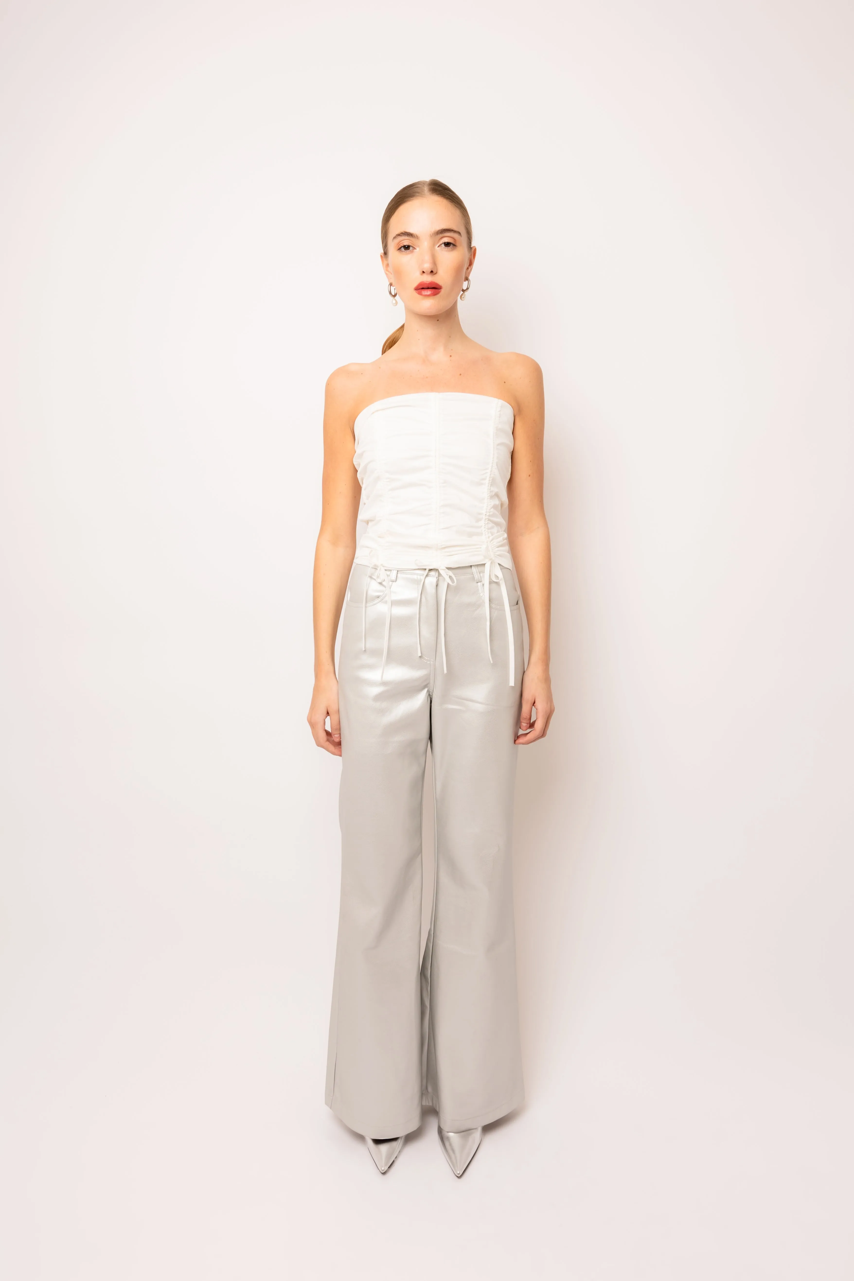 Alexa Pure Cotton White Utility Top sold by AMYLYNN product image thumbnail 4