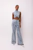 Paloma Rich Cotton Denim Embellished Trousers sold by AMYLYNN