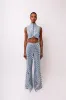Paloma Rich Cotton Denim Embellished Trousers sold by AMYLYNN