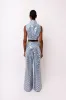 Paloma Rich Cotton Denim Embellished Trousers sold by AMYLYNN