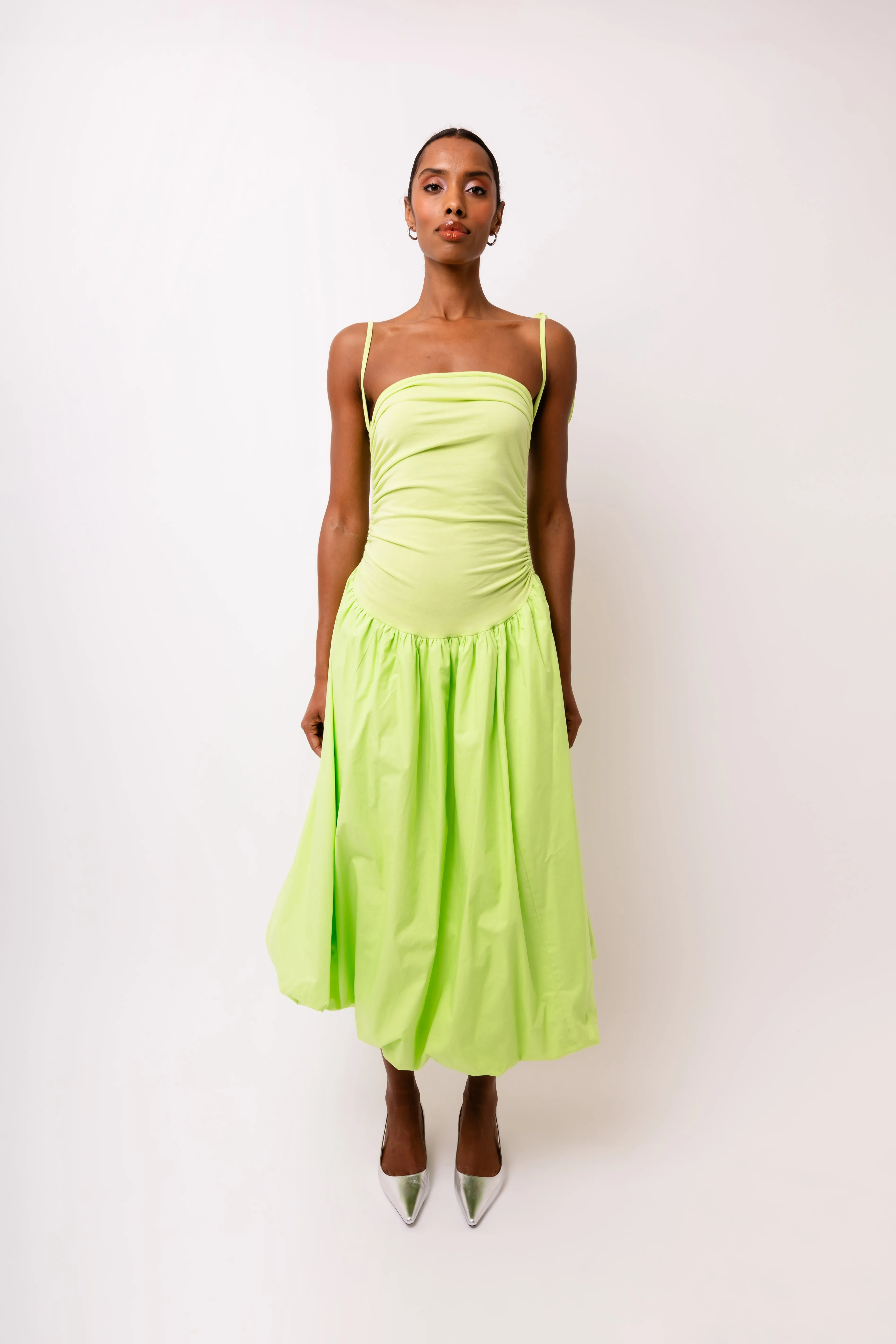 Alexa Lime Green Puffball Dress sold by AMYLYNN product image thumbnail 3