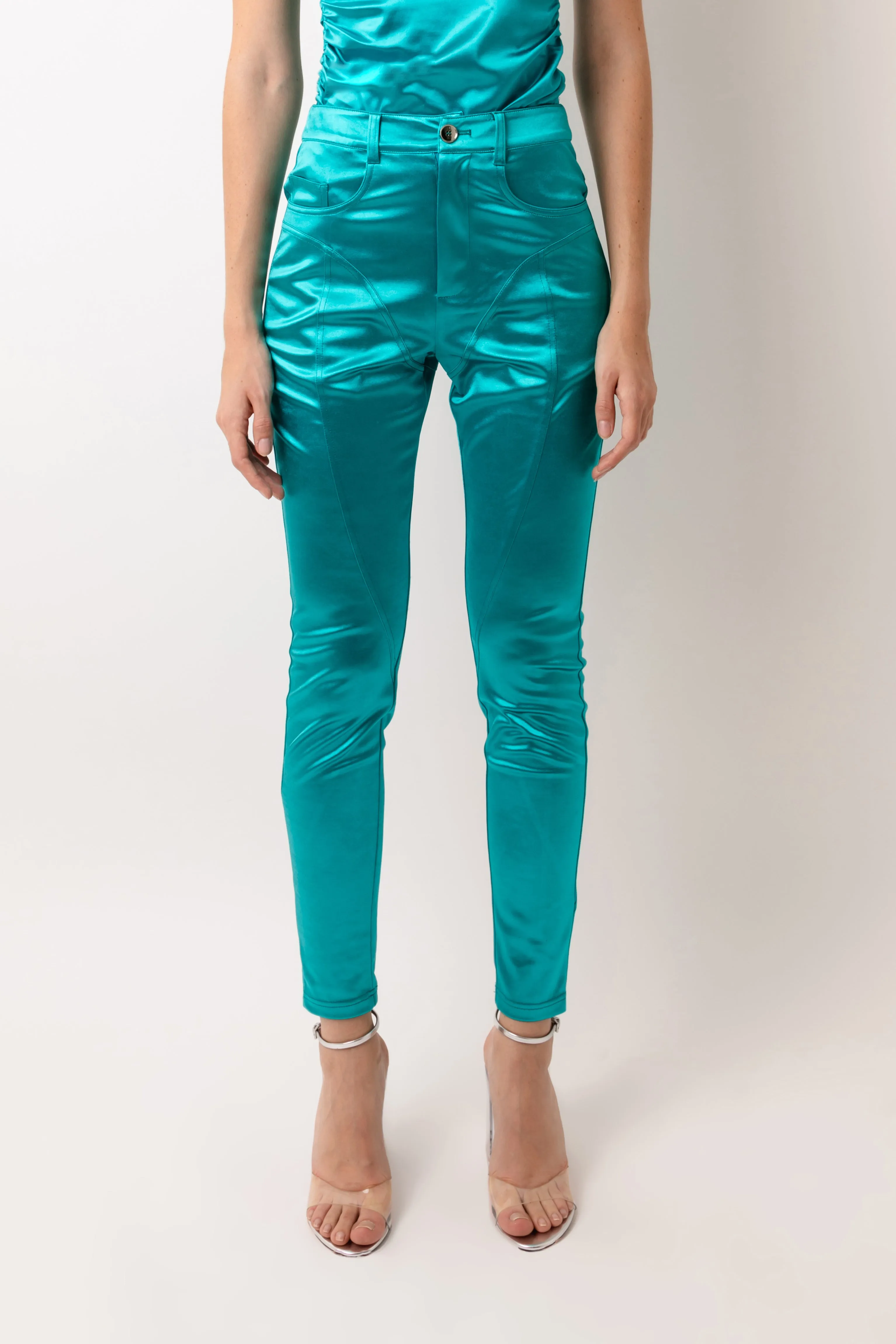 Elvis Aqua Disco Trousers sold by AMYLYNN product image thumbnail 2