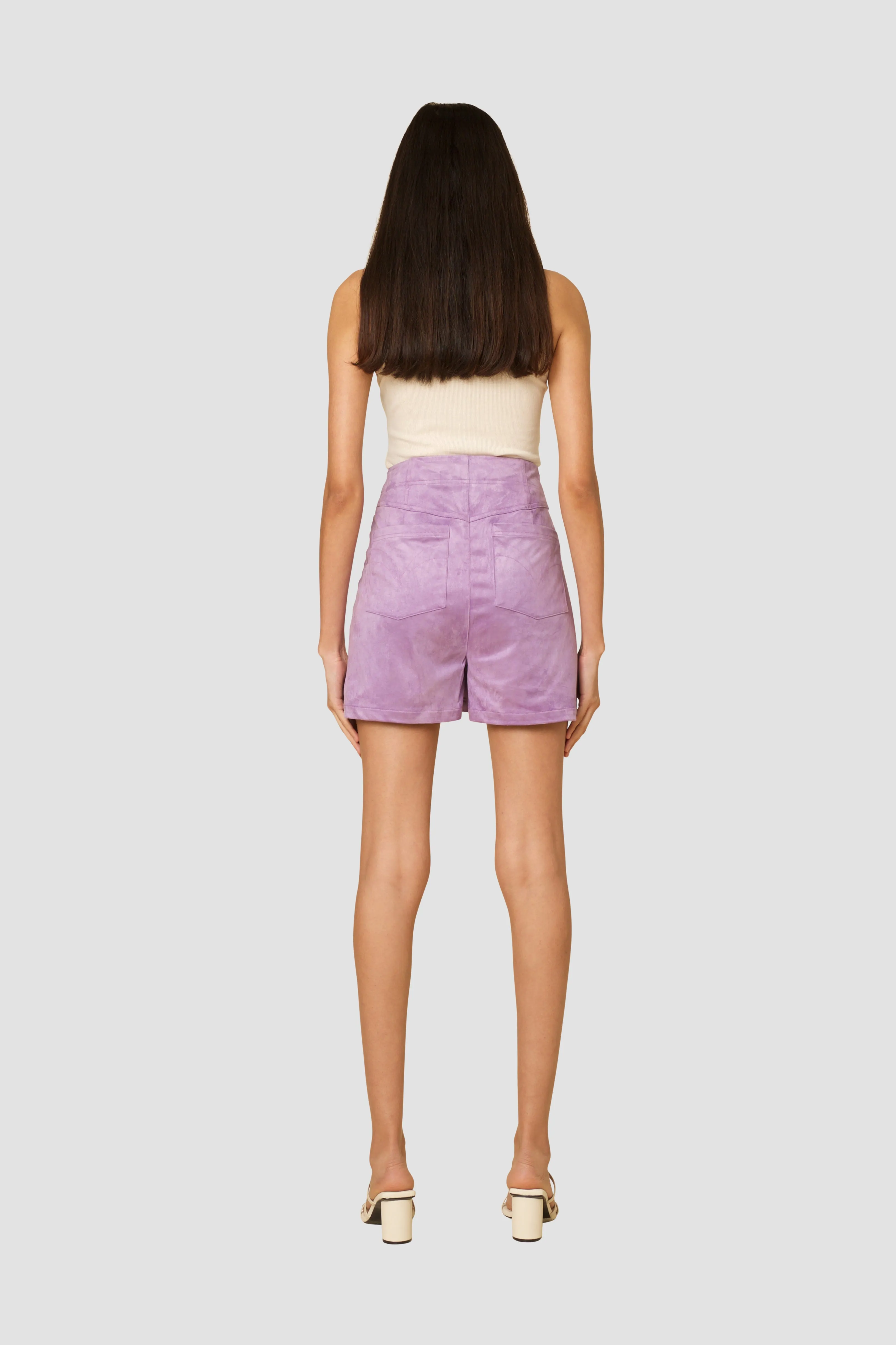 Jackson Purple Suede Shorts sold by AMYLYNN product image thumbnail 3