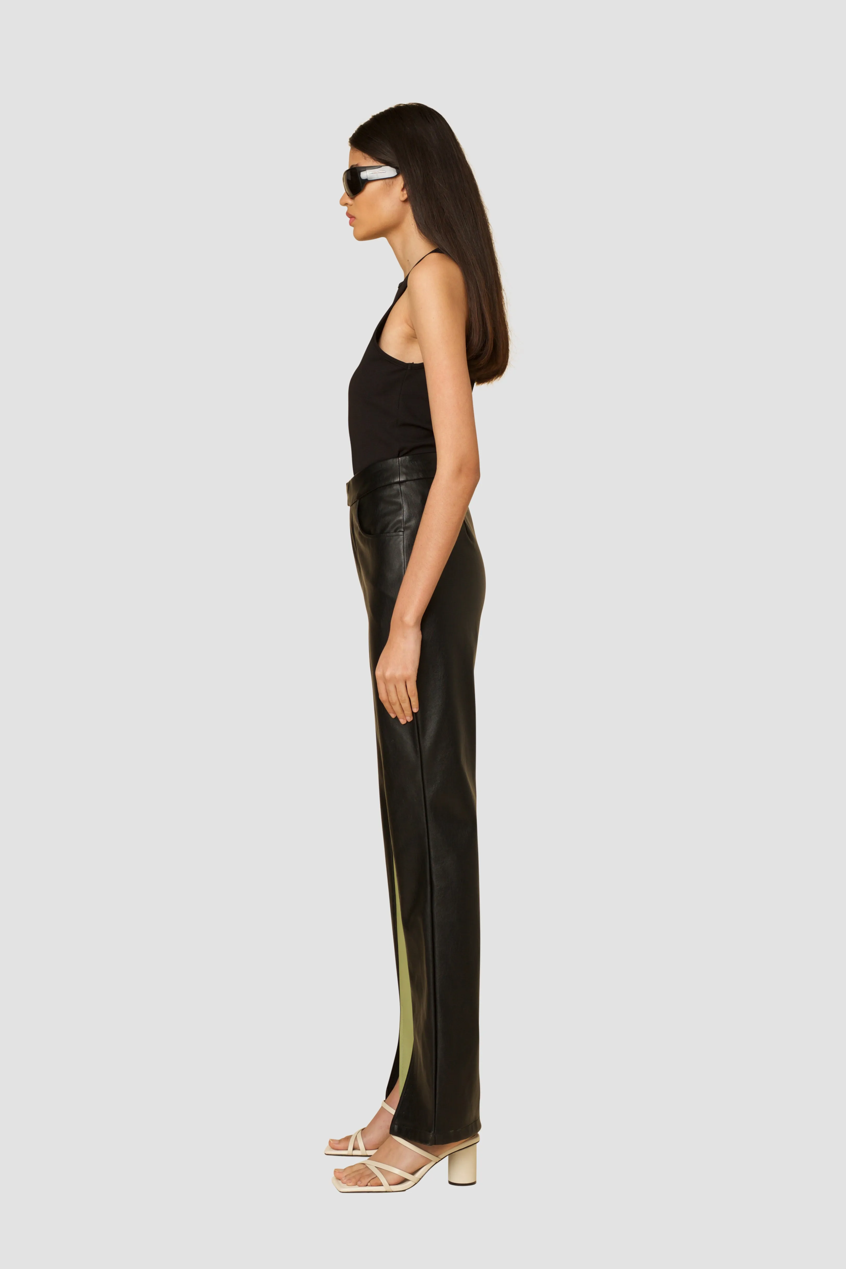 Aida Black Faux-Leather Trouser sold by AMYLYNN product image thumbnail 3