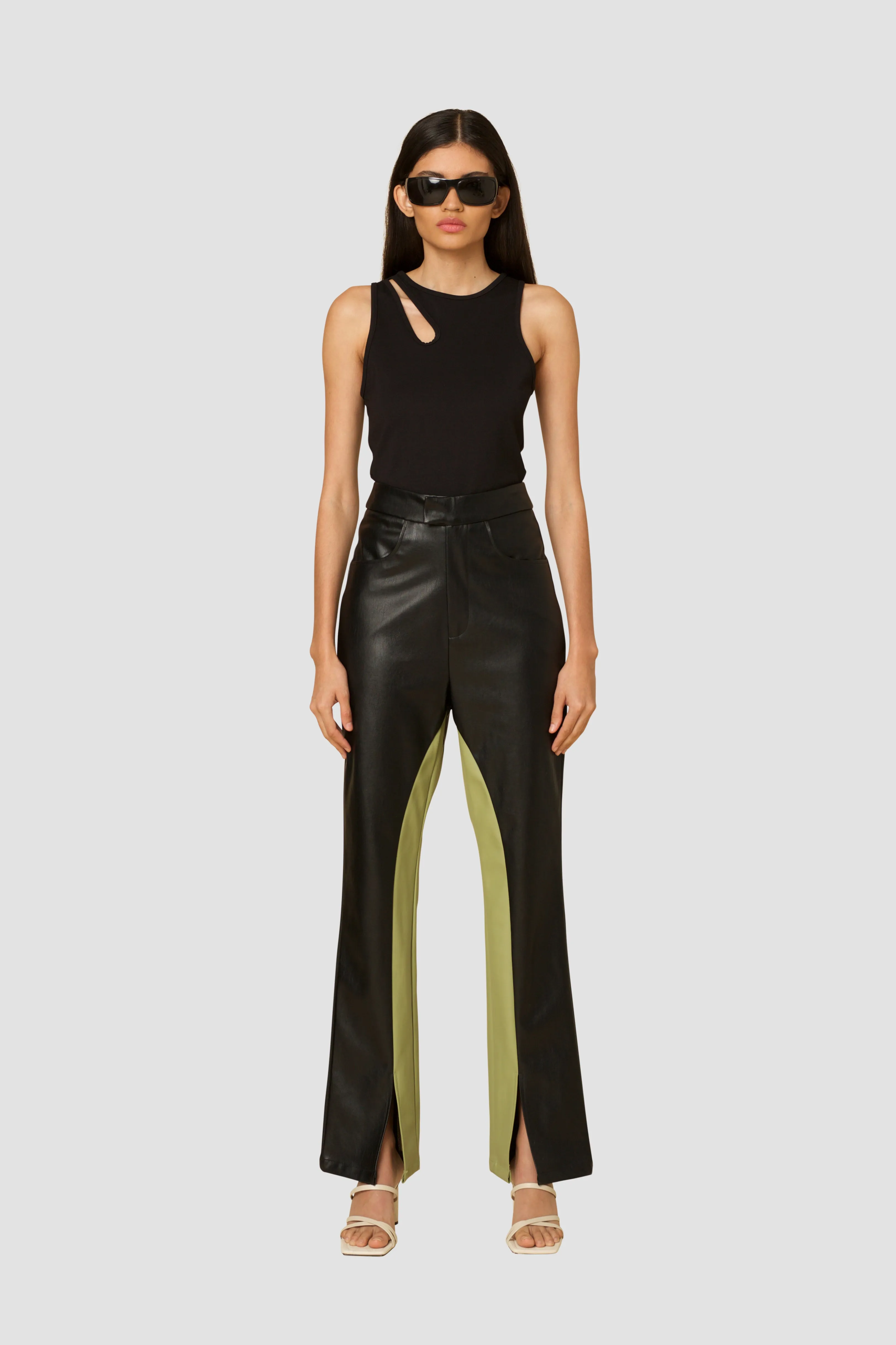 Aida Black Faux-Leather Trouser sold by AMYLYNN product image thumbnail 2