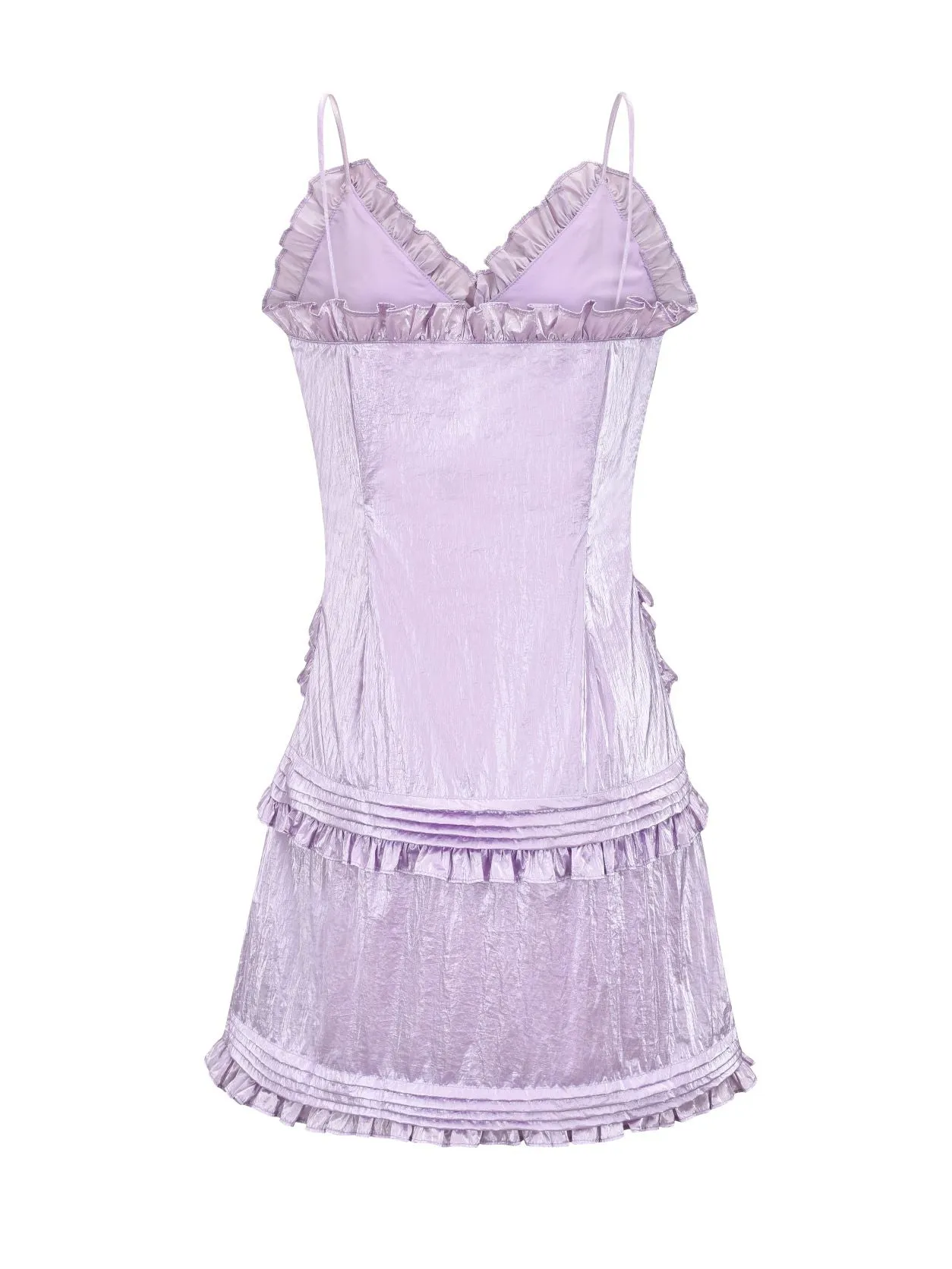 Milly Lilac Metallic Mini Dress sold by AMYLYNN product image thumbnail 4