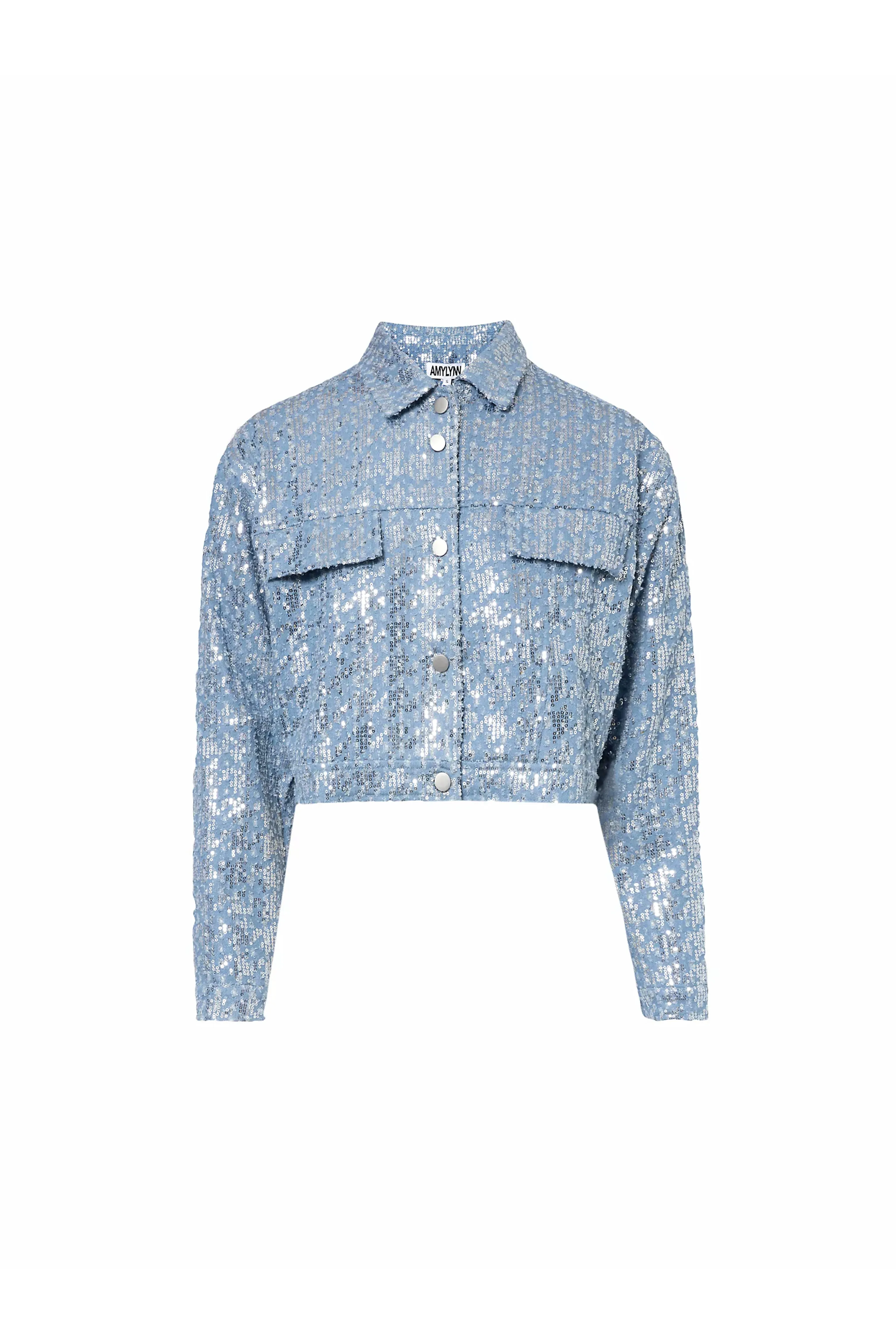 Bambi Rich Cotton Sequin Embellished Denim Jacket sold by AMYLYNN product image thumbnail 2