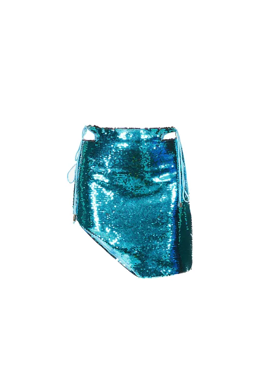 Hailey Blue Sequin Mini Skirt sold by AMYLYNN